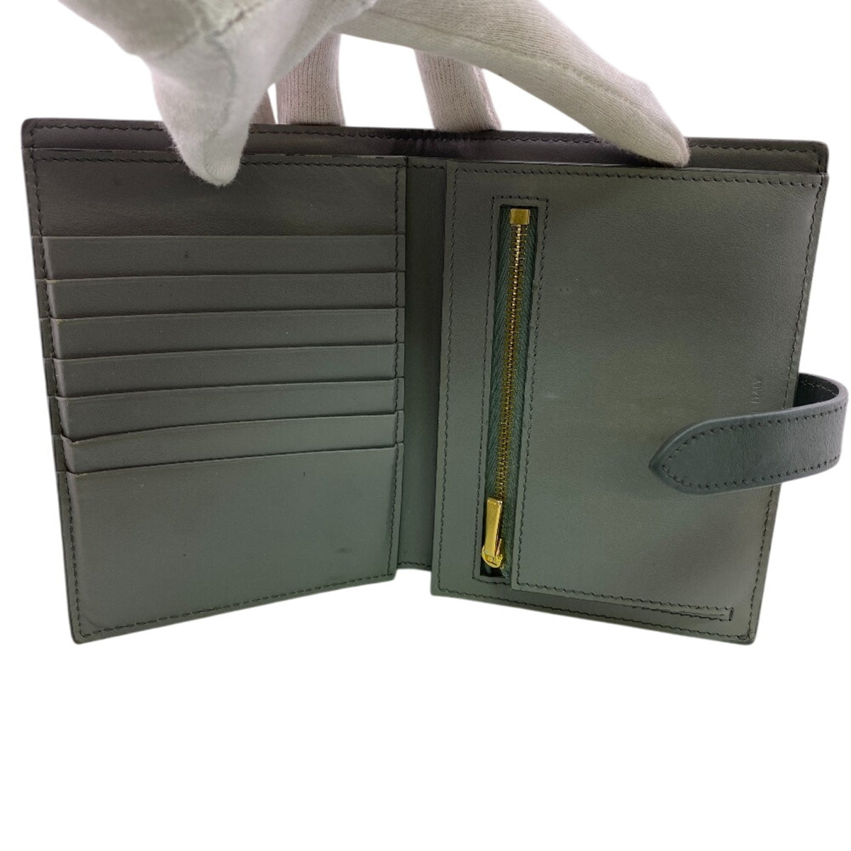 Celine Gray Leather Wallet (Bi-Fold) (Pre-Owned)