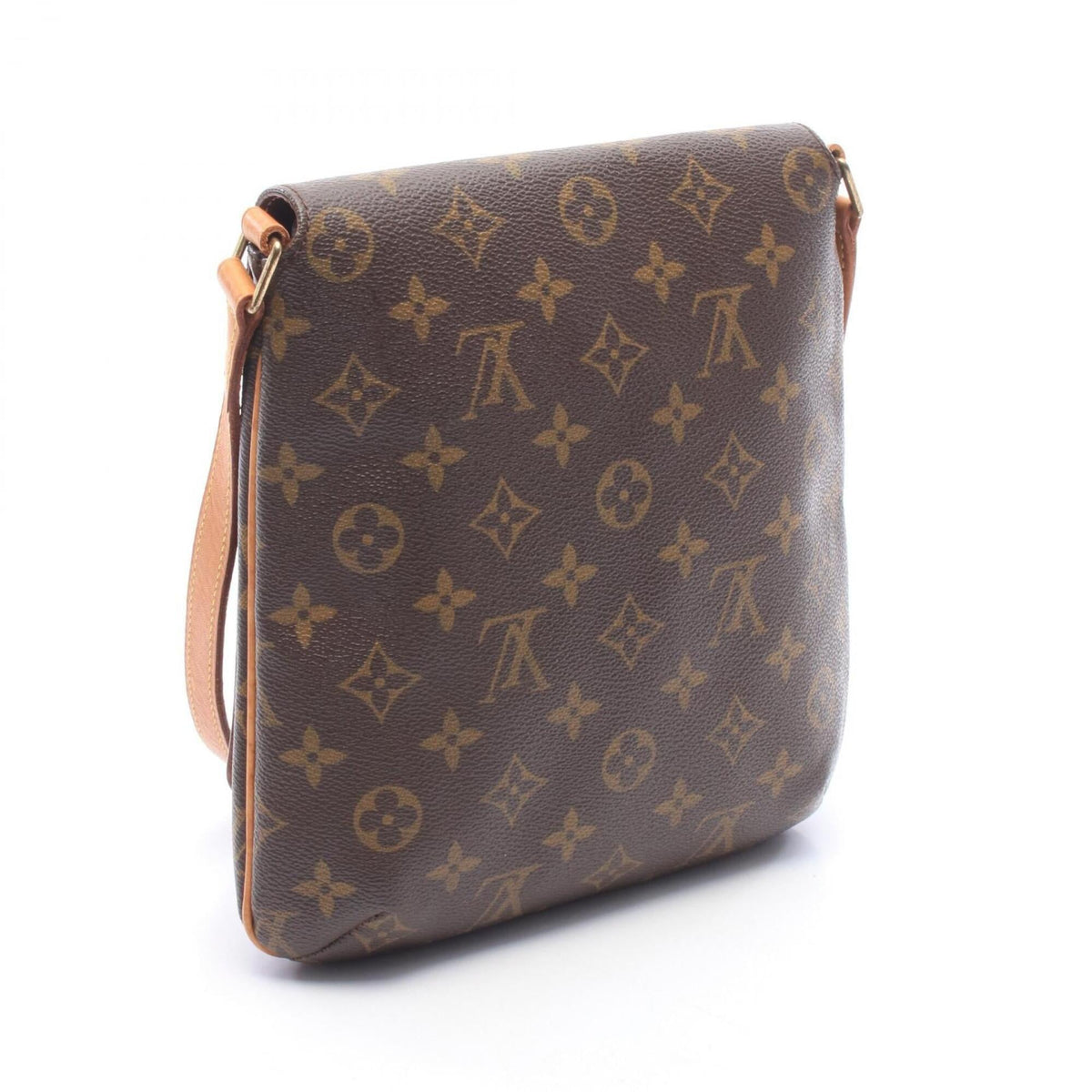 Louis Vuitton Brown Coated Canvas Leather Handbag Shoulder Bag (Pre-Owned)