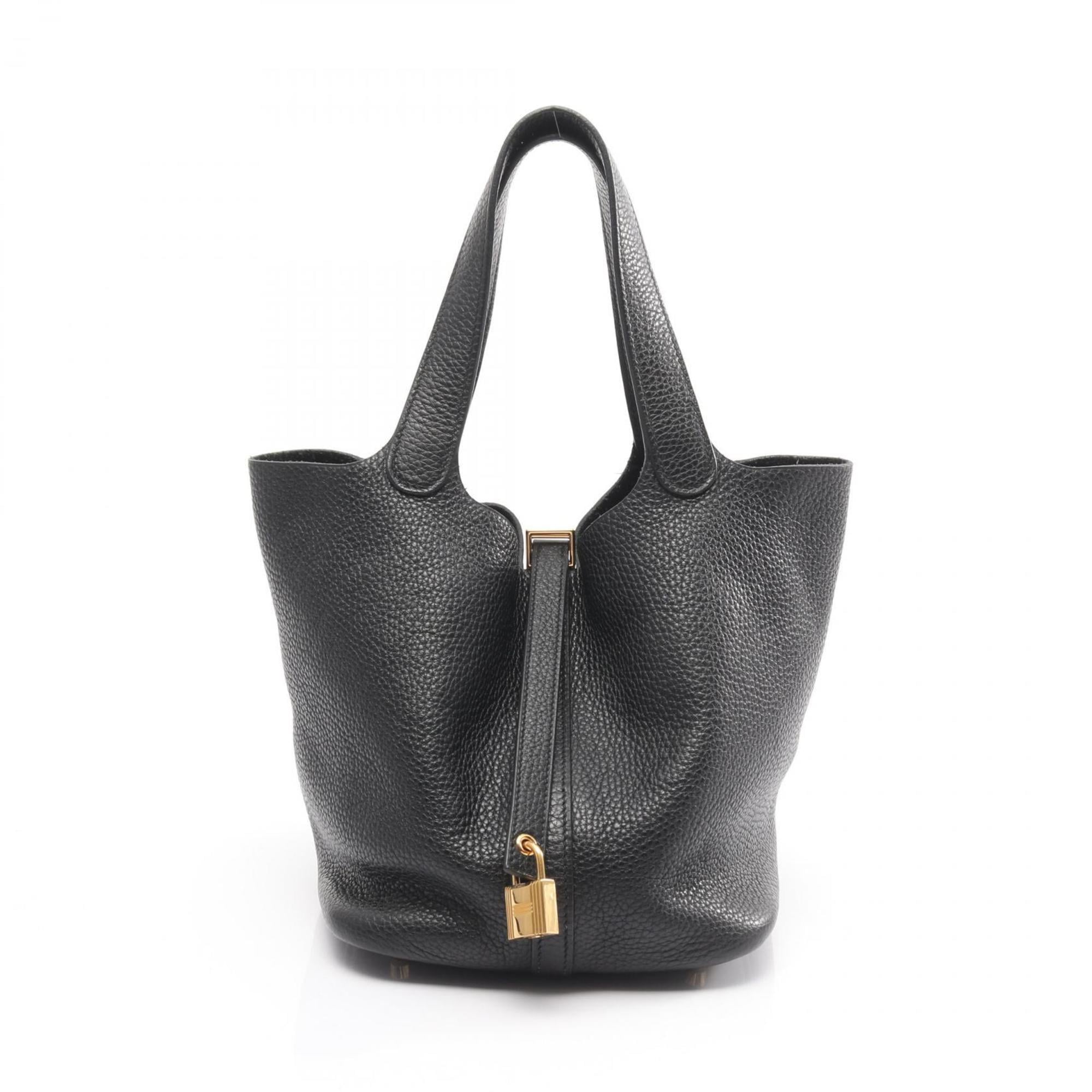 Hermes Black Taurillon Clemence Leather Handbag (Pre-Owned)