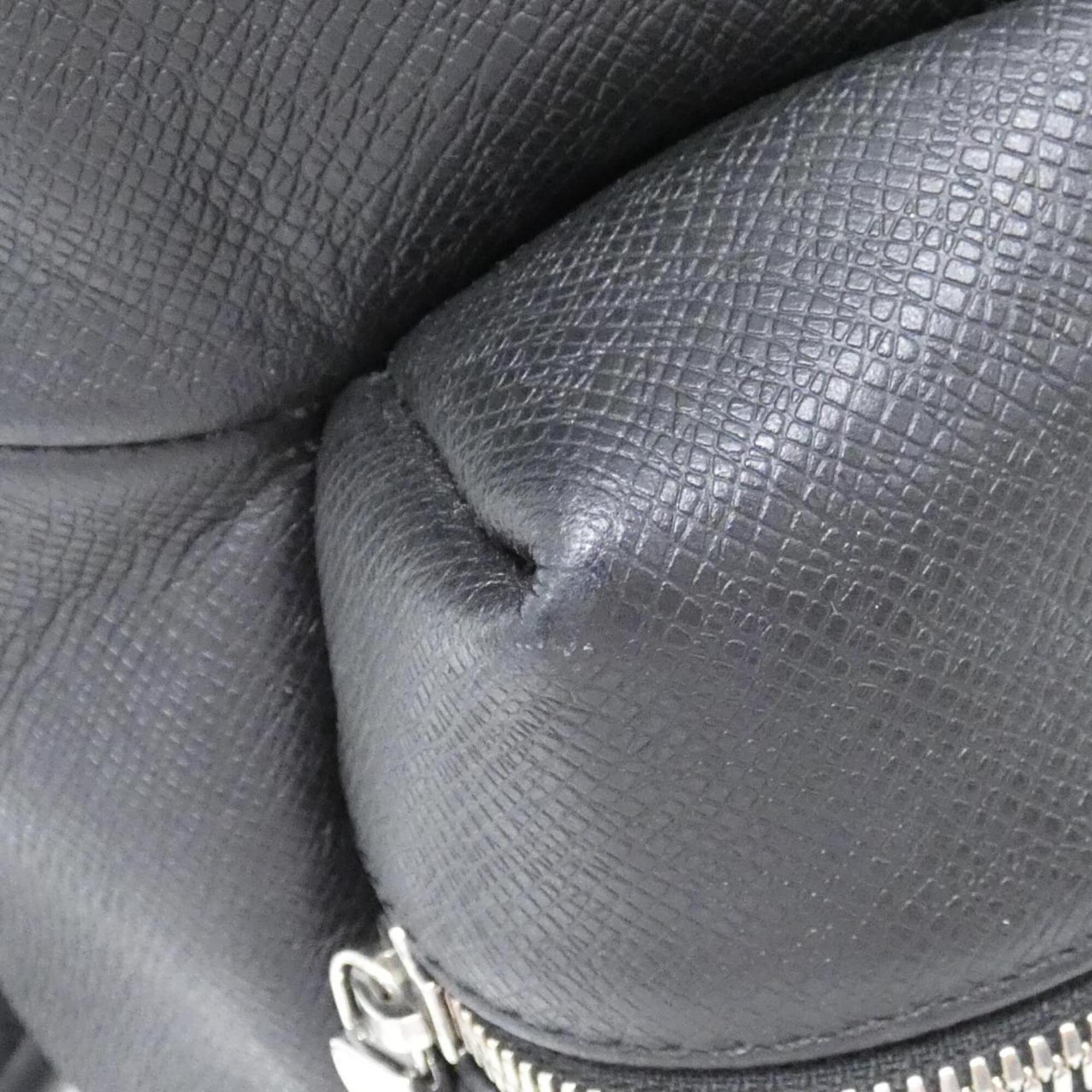 Louis Vuitton Black Coated Canvas Leather Backpack (Pre-Owned)