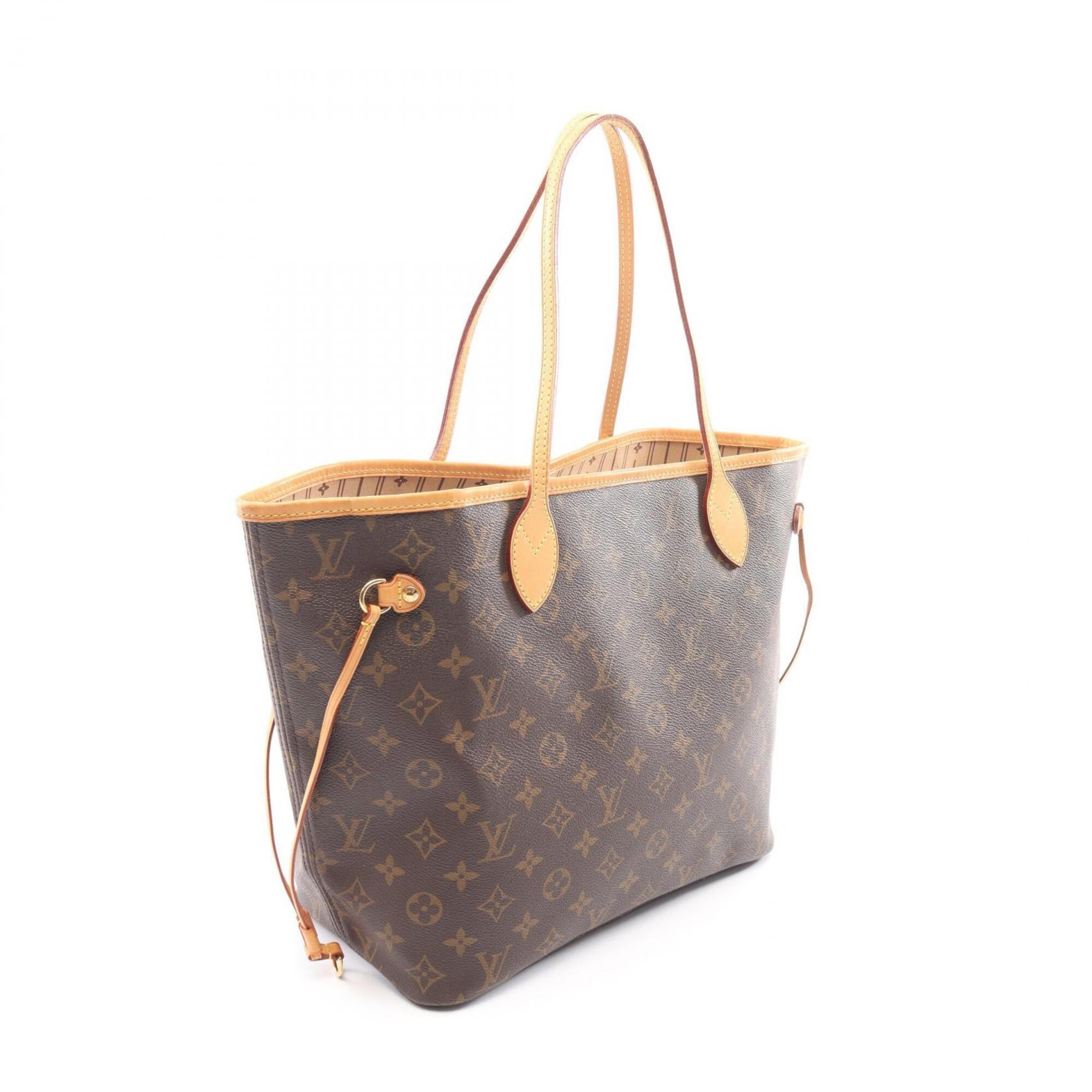 Louis Vuitton Brown Coated Canvas Leather Handbag Tote Bag (Pre-Owned)