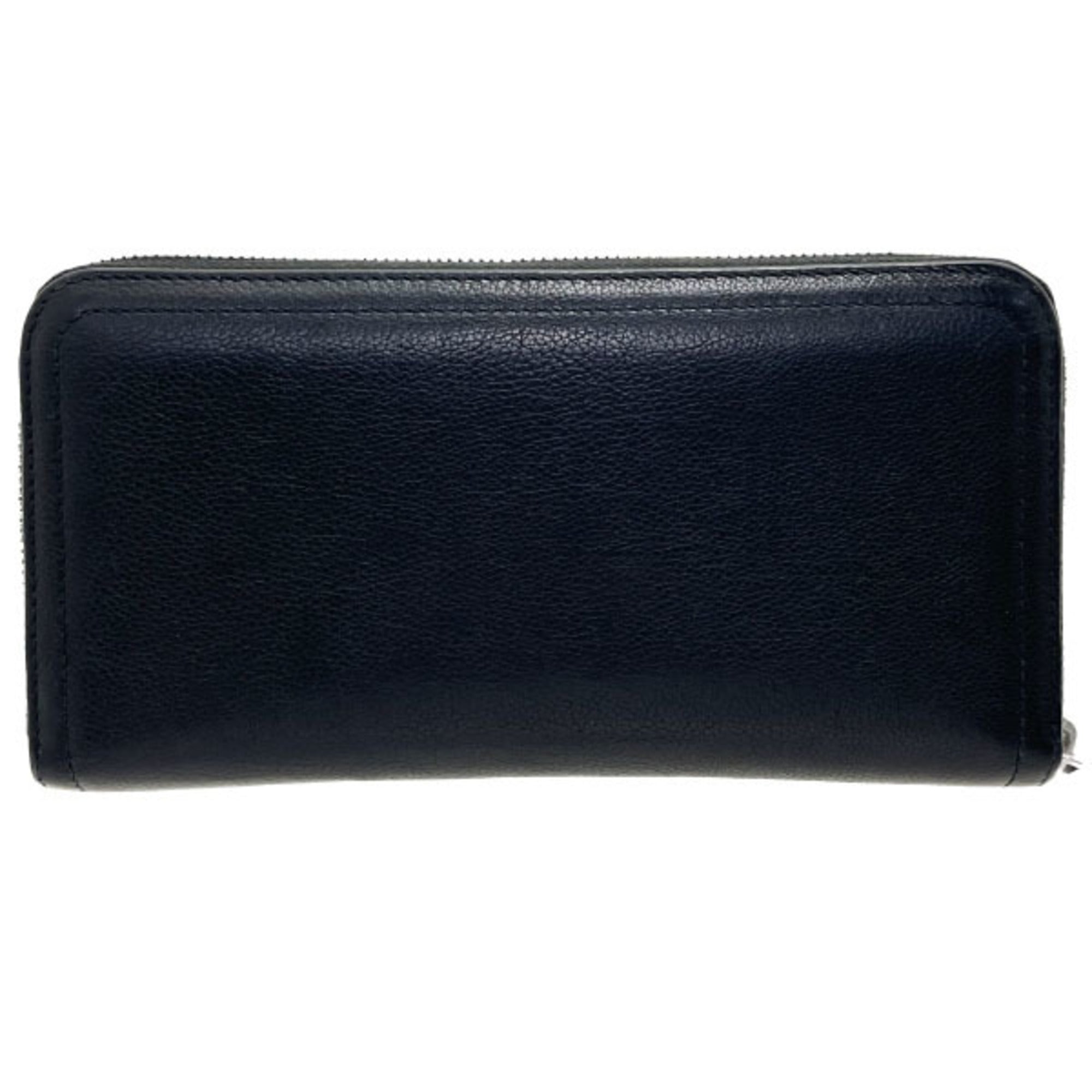 Prada Astrale Black Nero Leather Long Wallet (Bi-Fold) (Pre-Owned)