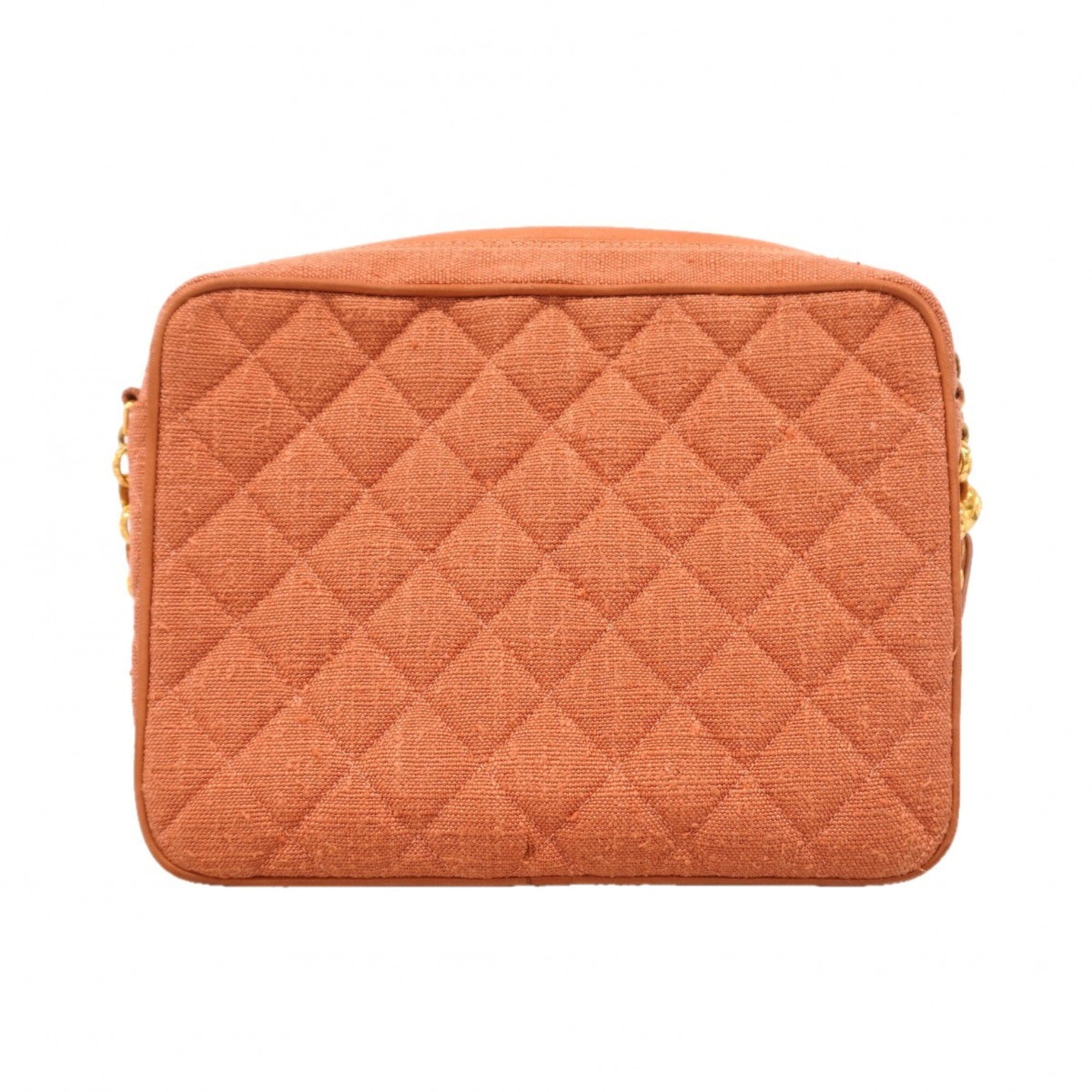 Chanel Salmon Pink Canvas Shoulder Bag (Pre-Owned)