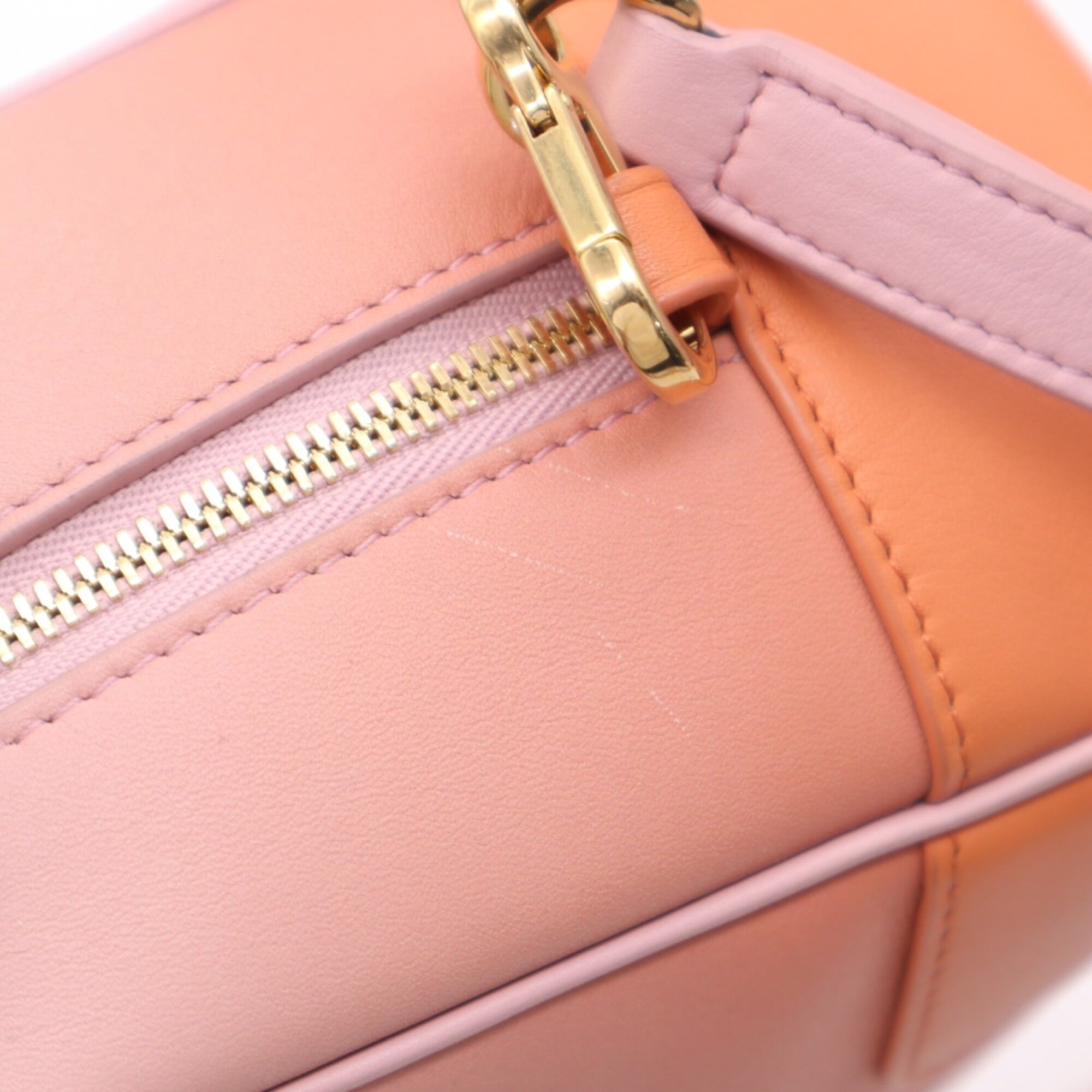 Loewe Amazona Orange Pink Leather Handbag Shoulder Bag (Pre-Owned)