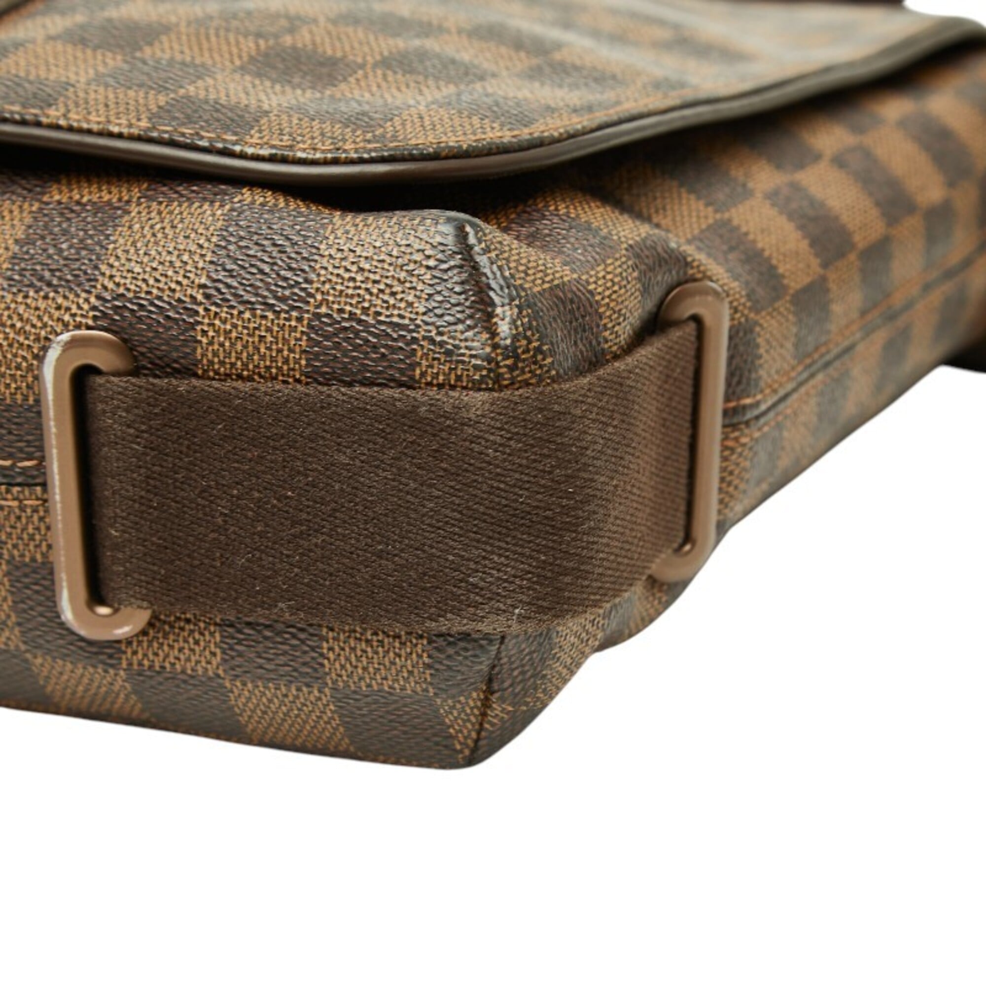 Louis Vuitton Brown Pvc Leather Messenger Bag Shoulder Bag (Pre-Owned)