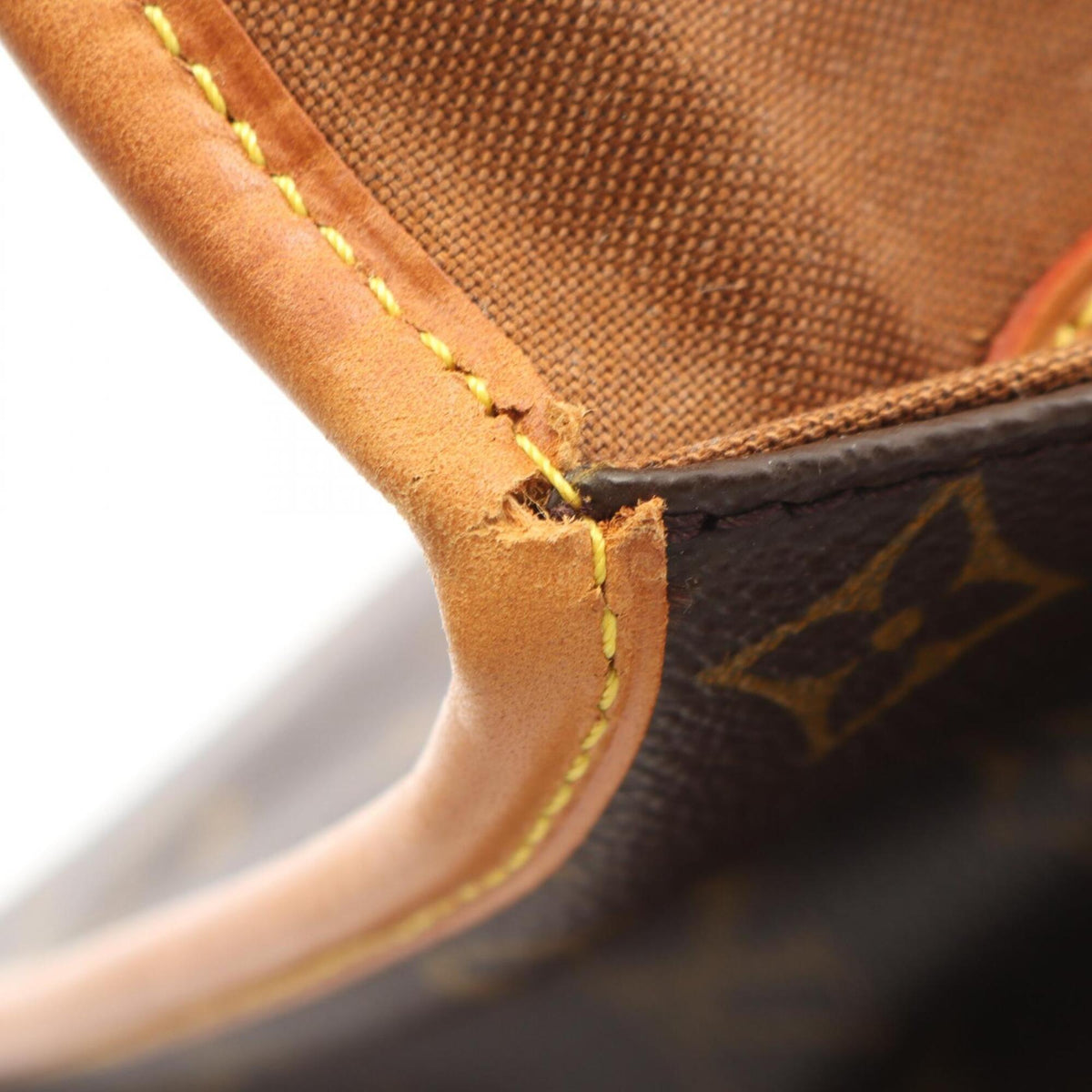 Louis Vuitton Monogram Brown Coated Canvas Leather Handbag (Pre-Owned)