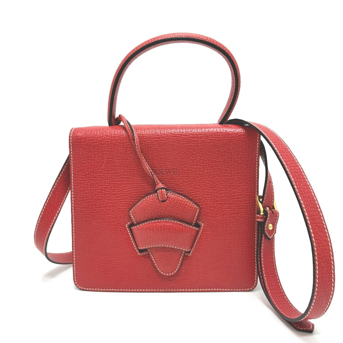 Loewe Red Leather Handbag (Pre-Owned)
