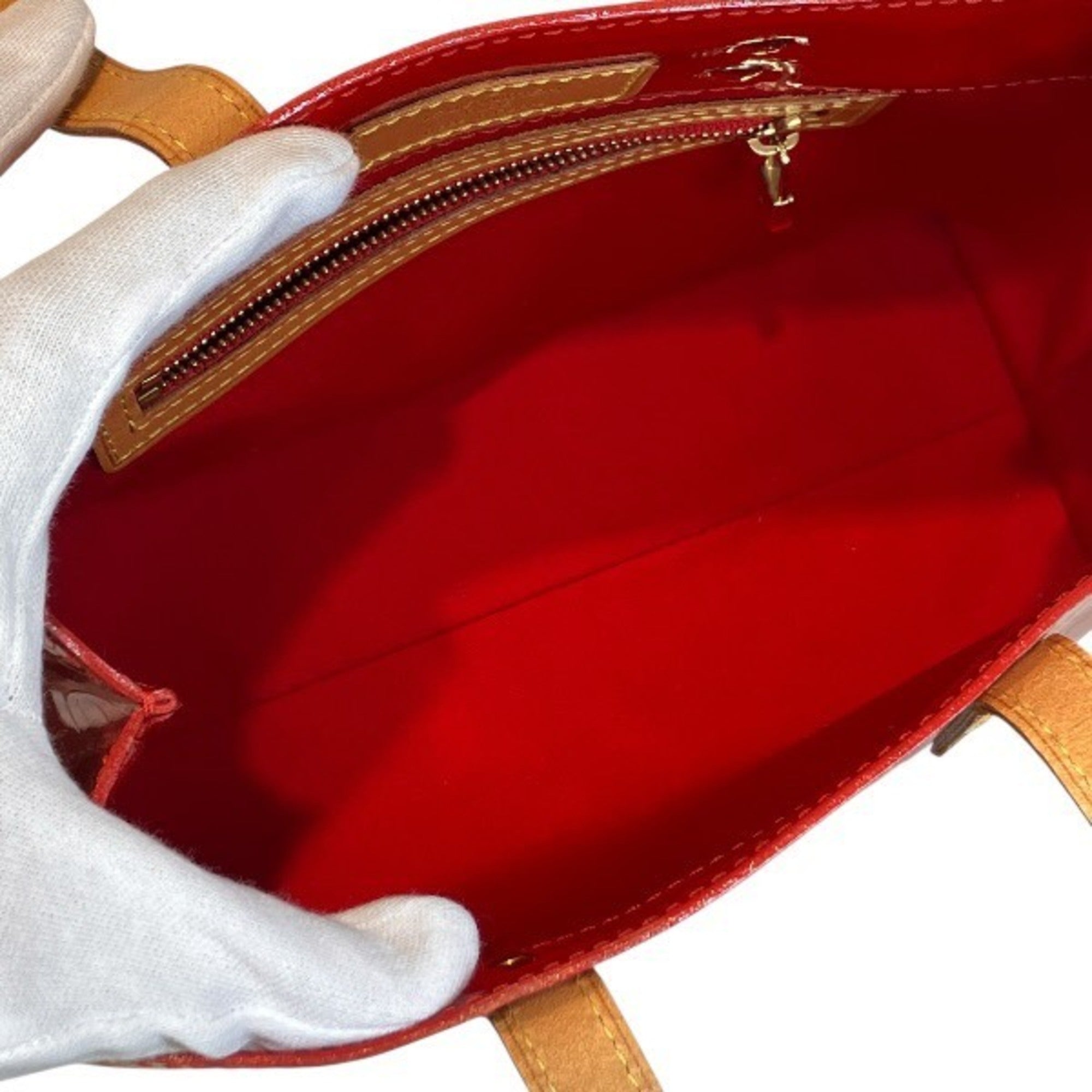 Louis Vuitton Red Color Rouge Leather Handbag (Pre-Owned)