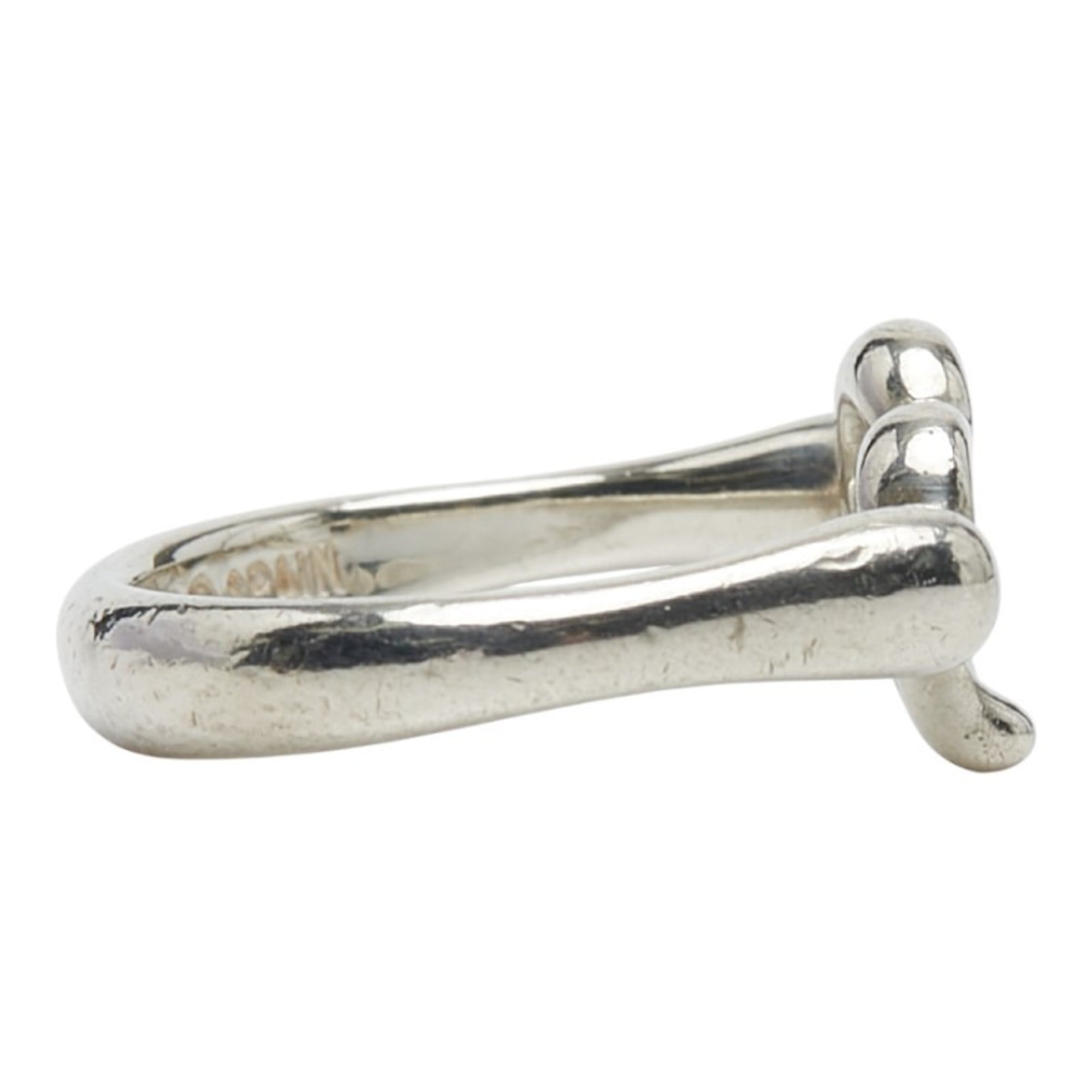 Tiffany Open Heart Silver Silver 925 Band Ring (Pre-Owned)