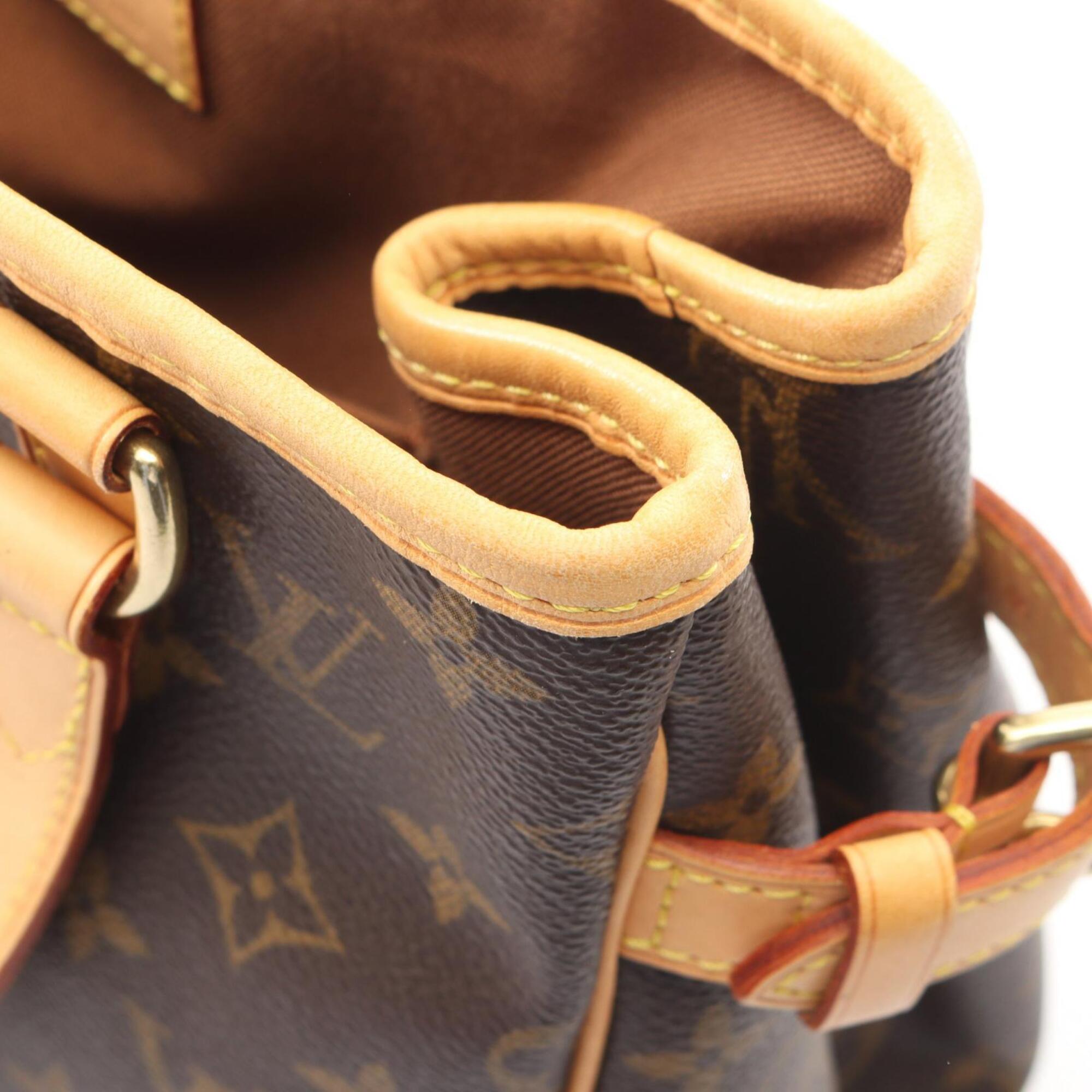 Louis Vuitton Brown Monogram Coated Canvas Leather Handbag (Pre-Owned)