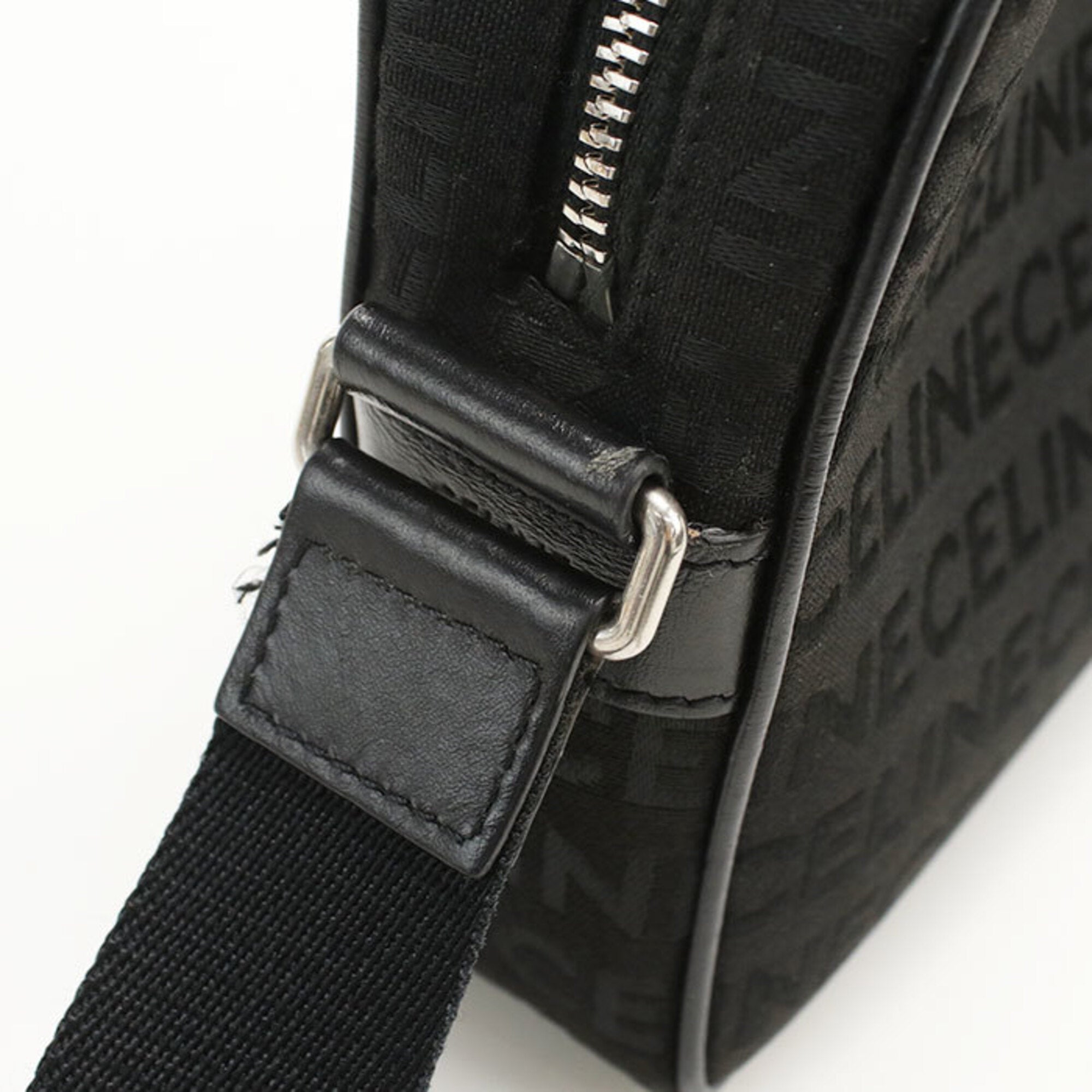 Celine Black Canvas Messenger Bag Shoulder Bag (Pre-Owned)