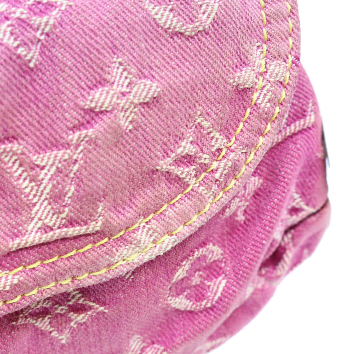 Louis Vuitton Pink Monogram Denim Shoulder Bag (Pre-Owned)