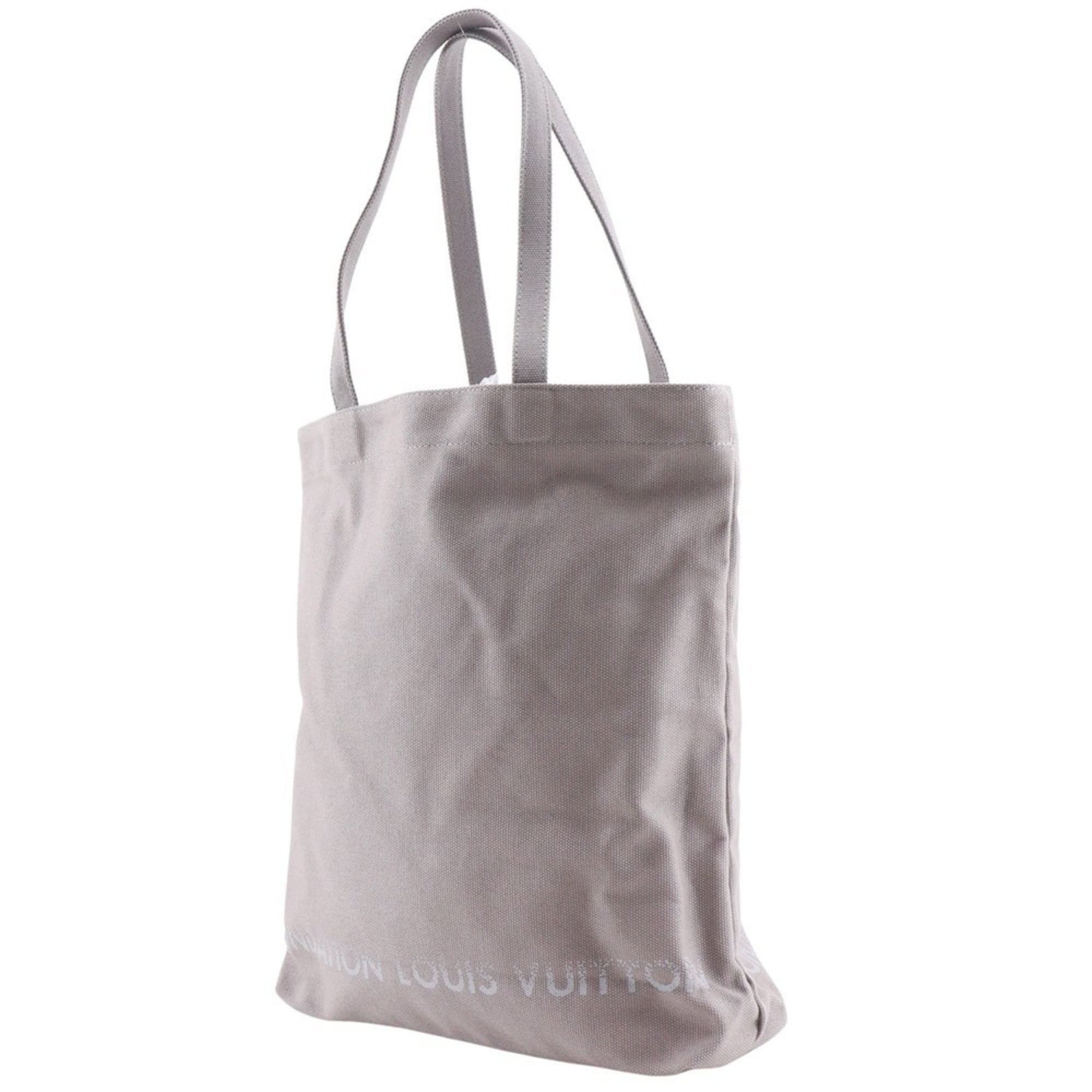 Louis Vuitton Gray Canvas Tote Bag (Pre-Owned)