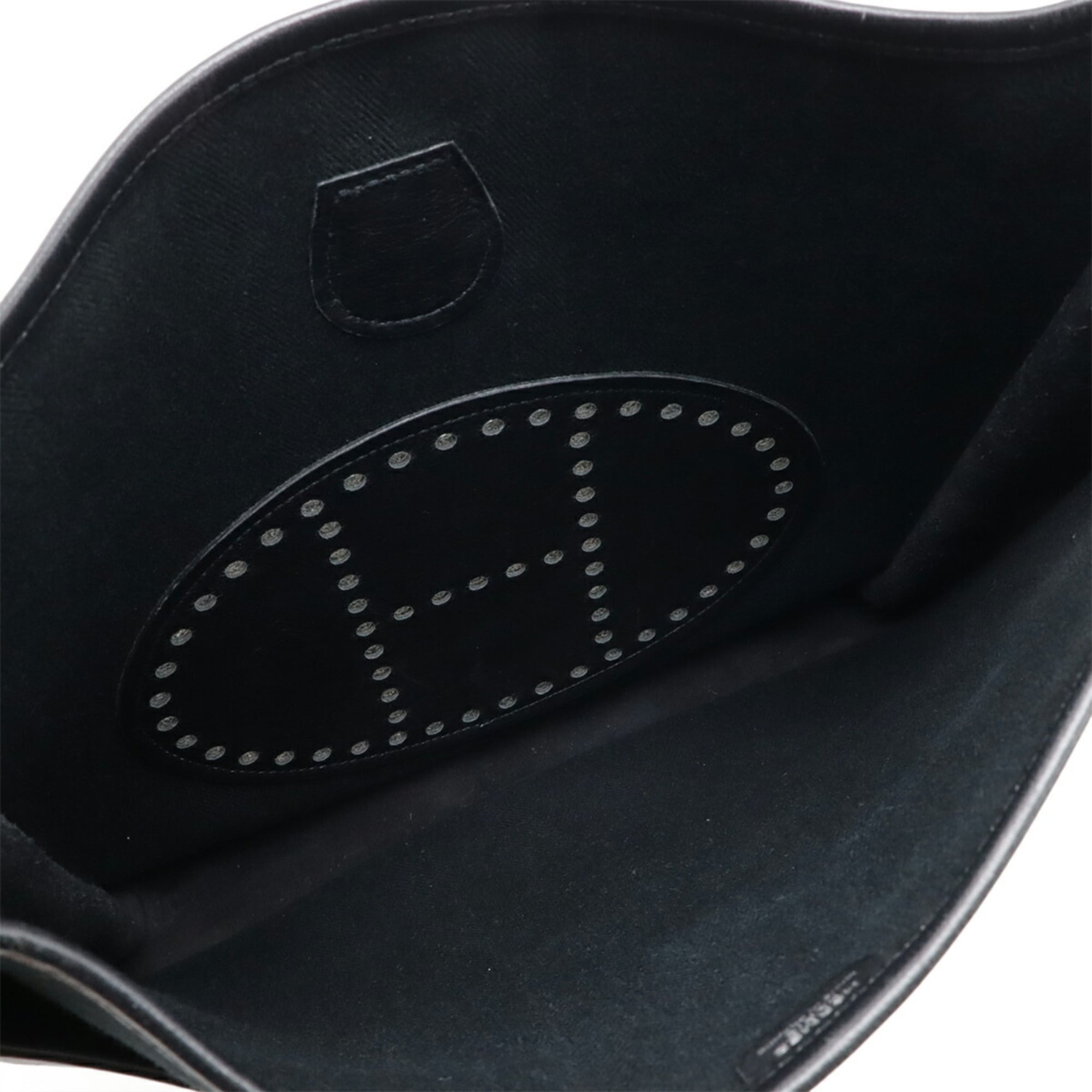 Hermes Black Toile H Leather Shoulder Bag (Pre-Owned)