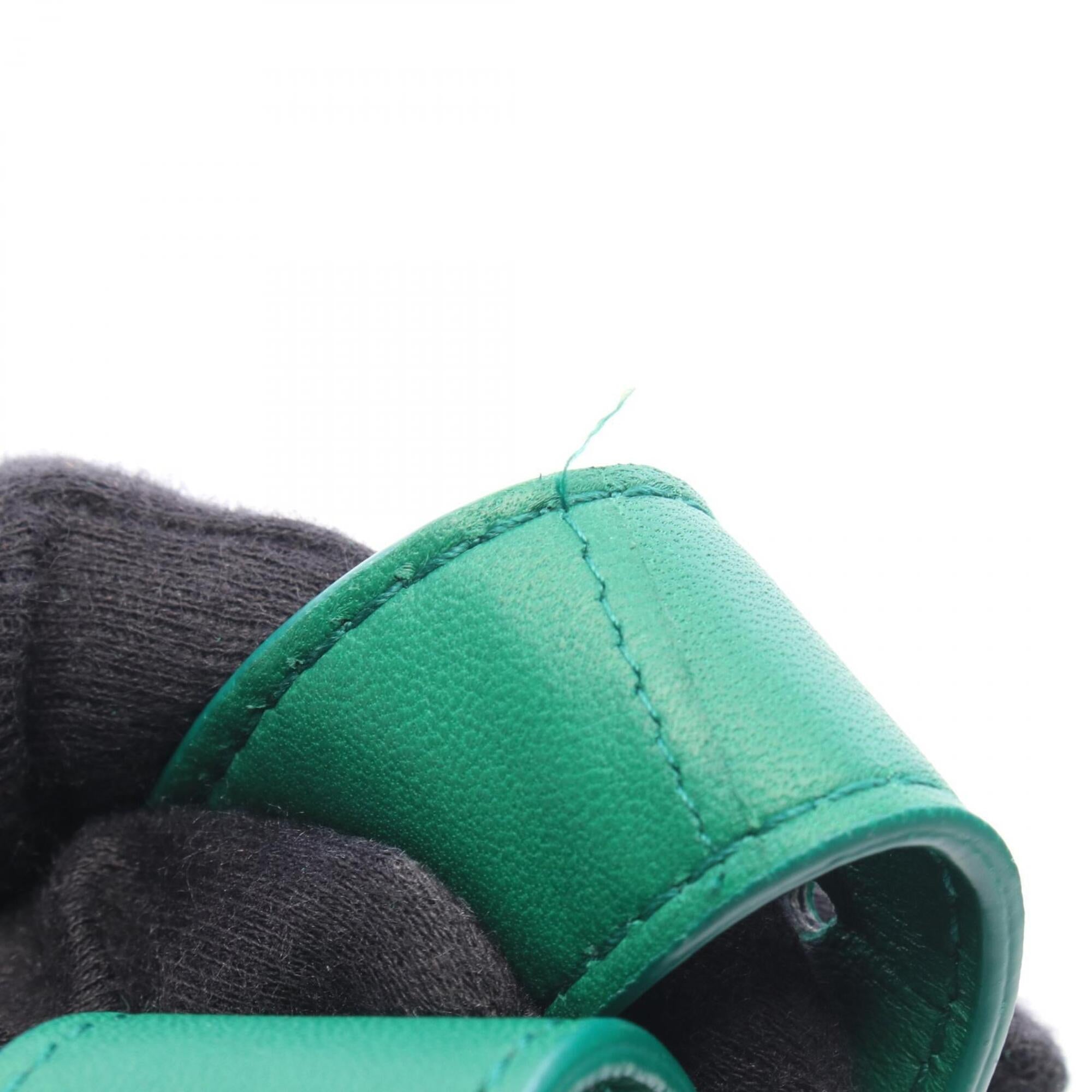 Bottega Veneta Green Leather Handbag Shoulder Bag (Pre-Owned)