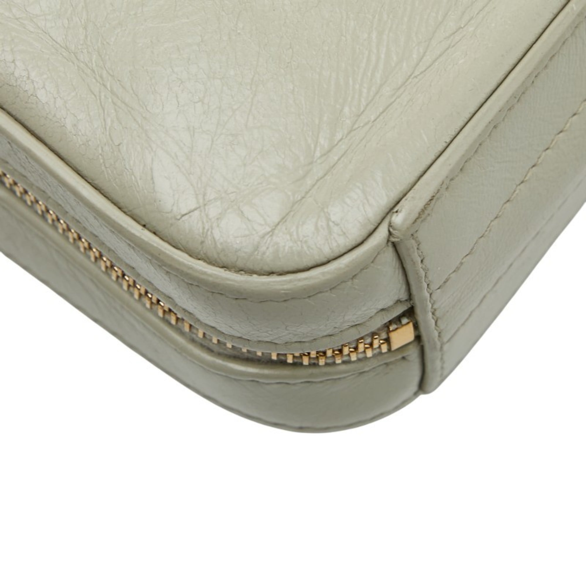 Saint Laurent White Leather Fanny Pack (Pre-Owned)