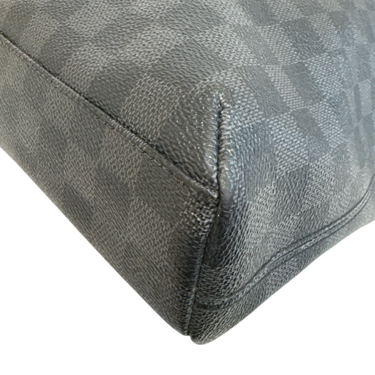 Louis Vuitton Black Damier Canvas Leather Shoulder Bag (Pre-Owned)