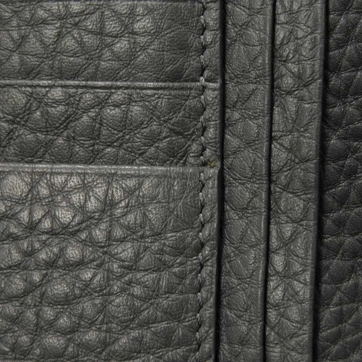 Fendi Gray Leather Long Wallet (Bi-Fold) (Pre-Owned)