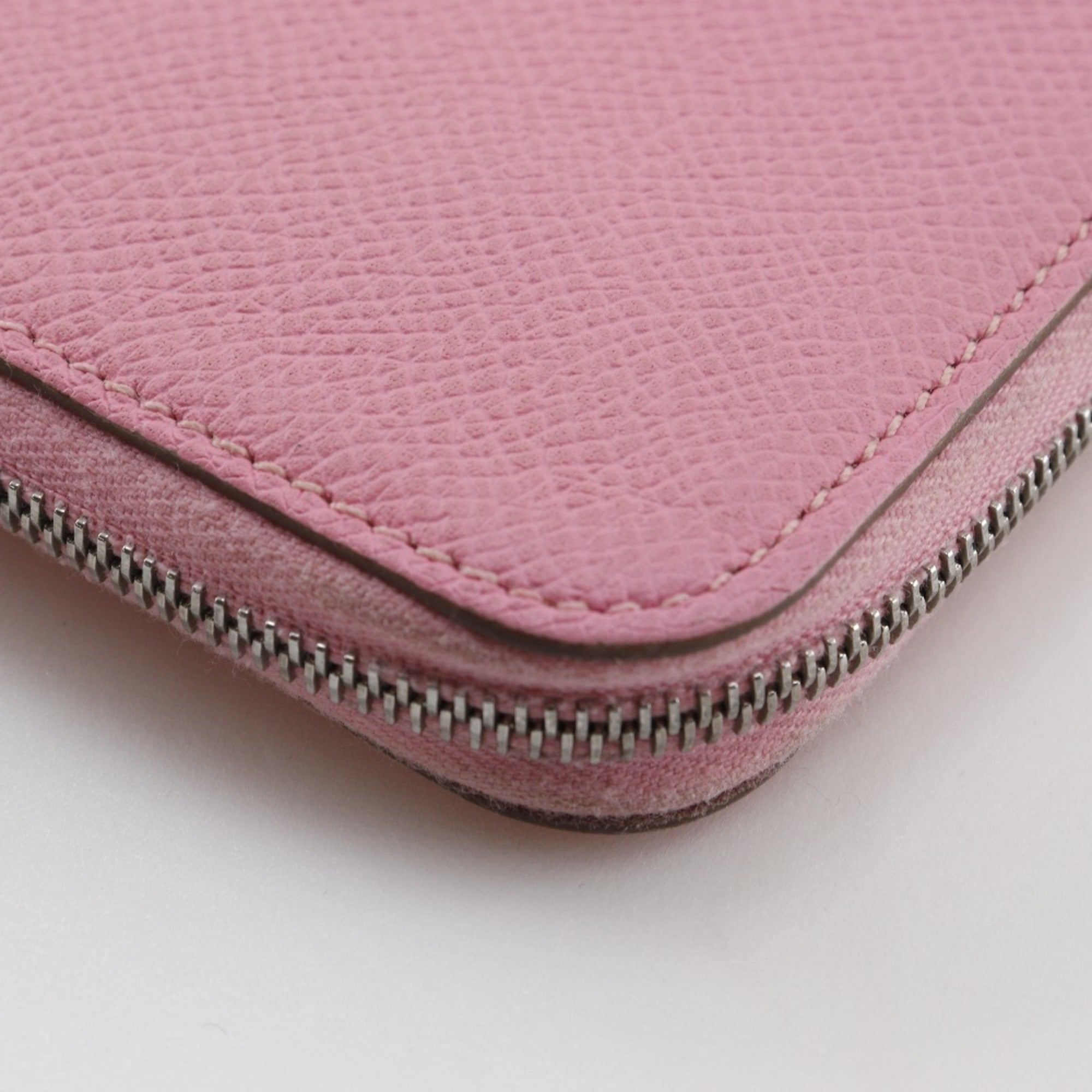 Hermes Silk'in Pink Rose Confetti Epsom Leather Long Wallet (Bi-Fold) (Pre-Owned)