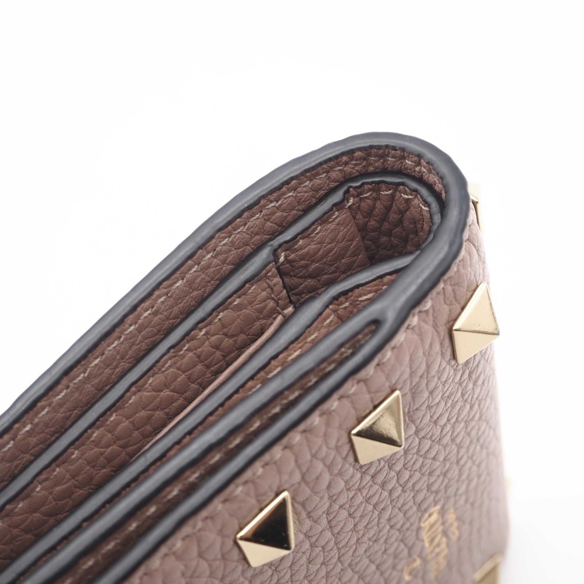 Valentino Beige Leather Wallet (Bi-Fold) (Pre-Owned)