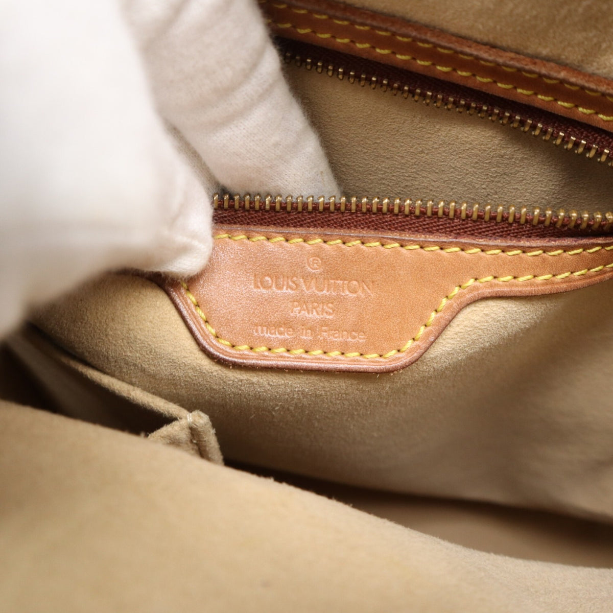 Louis Vuitton Beige Brown Galle Monogram Coated Canvas Leather Handbag (Pre-Owned)