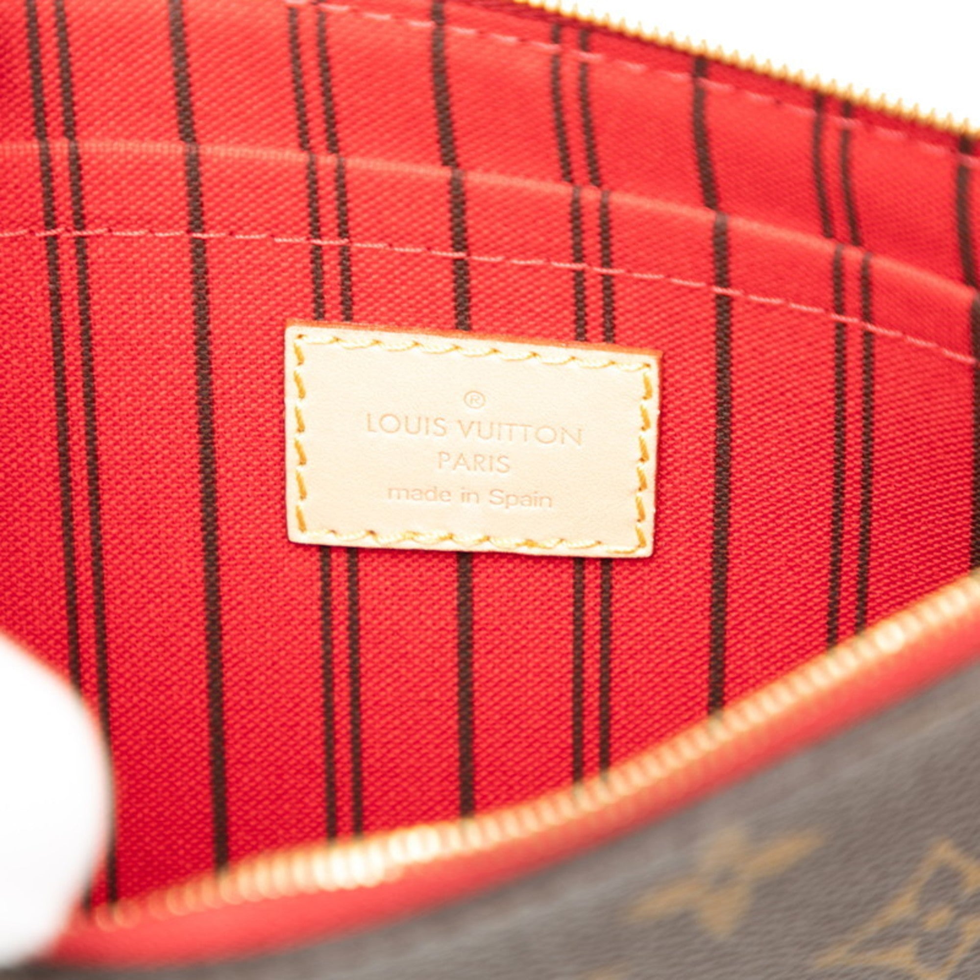 Louis Vuitton Brown Red Color Pvc Pouch (Pre-Owned)