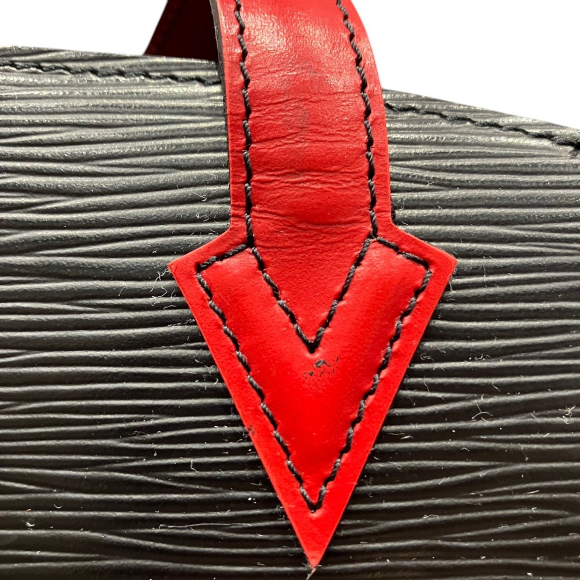 Louis Vuitton Epi Black Red Color Epi Leather Handbag (Pre-Owned)