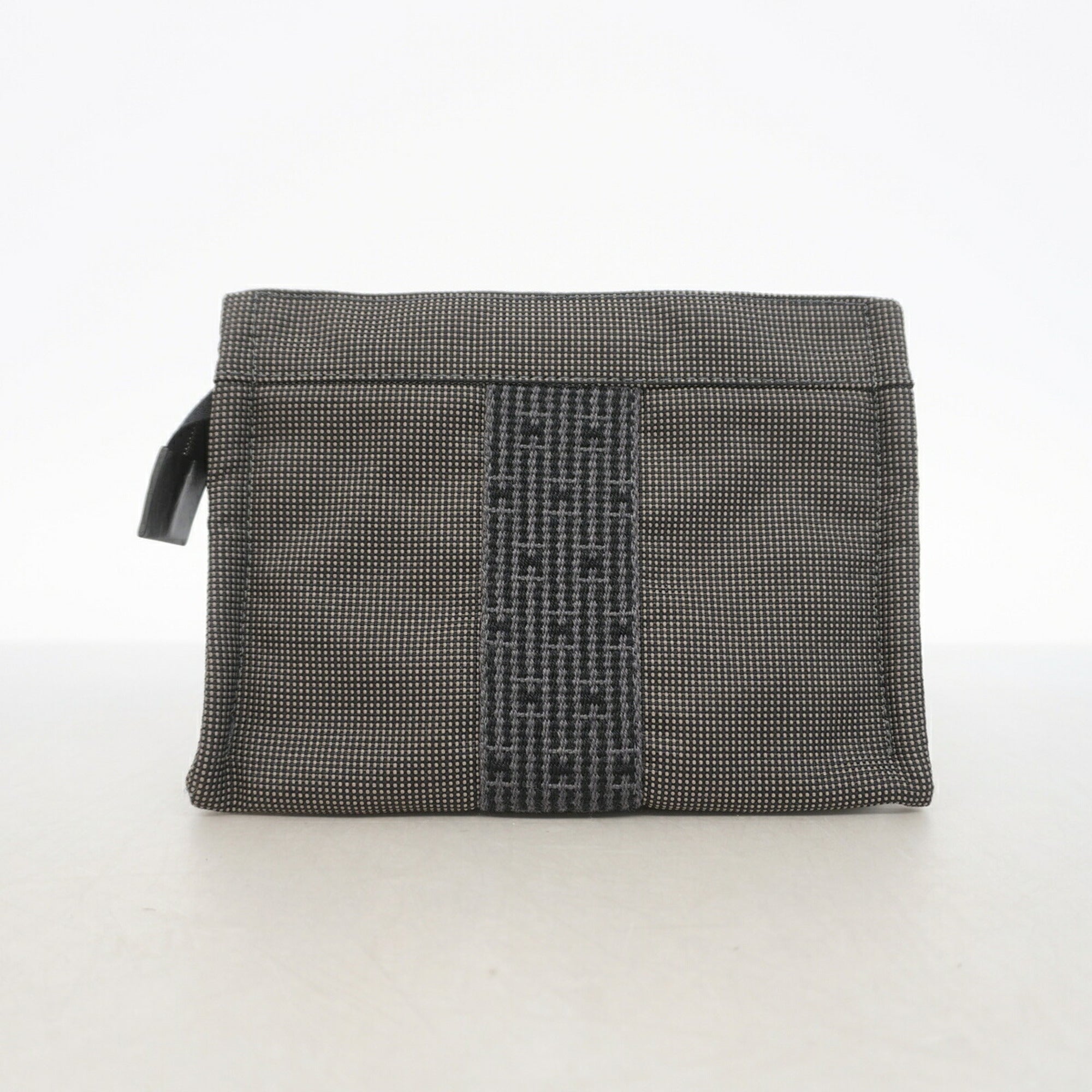 Hermes Gray Nylon Pouch (Pre-Owned)