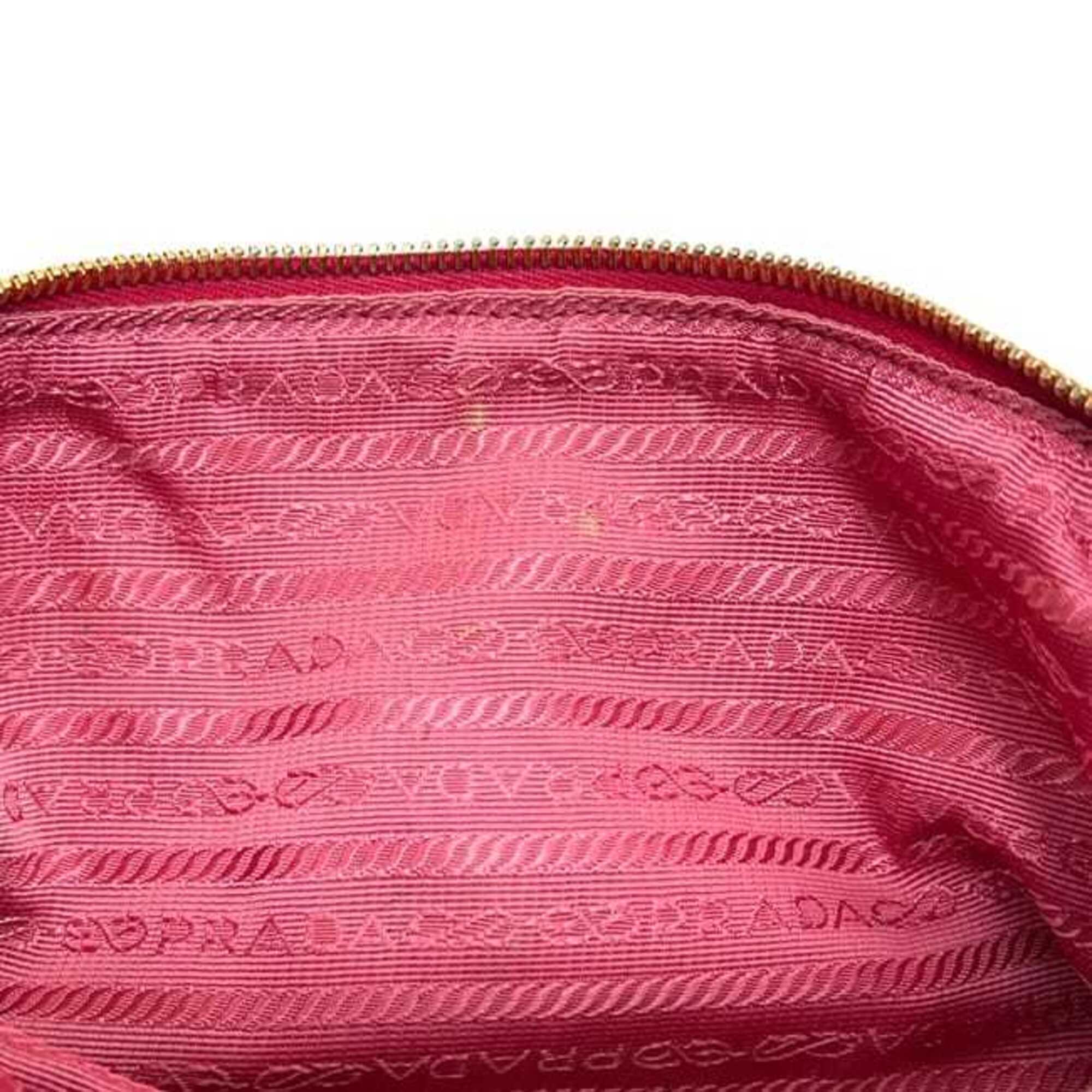 Prada Pink Canvas Pouch (Pre-Owned)