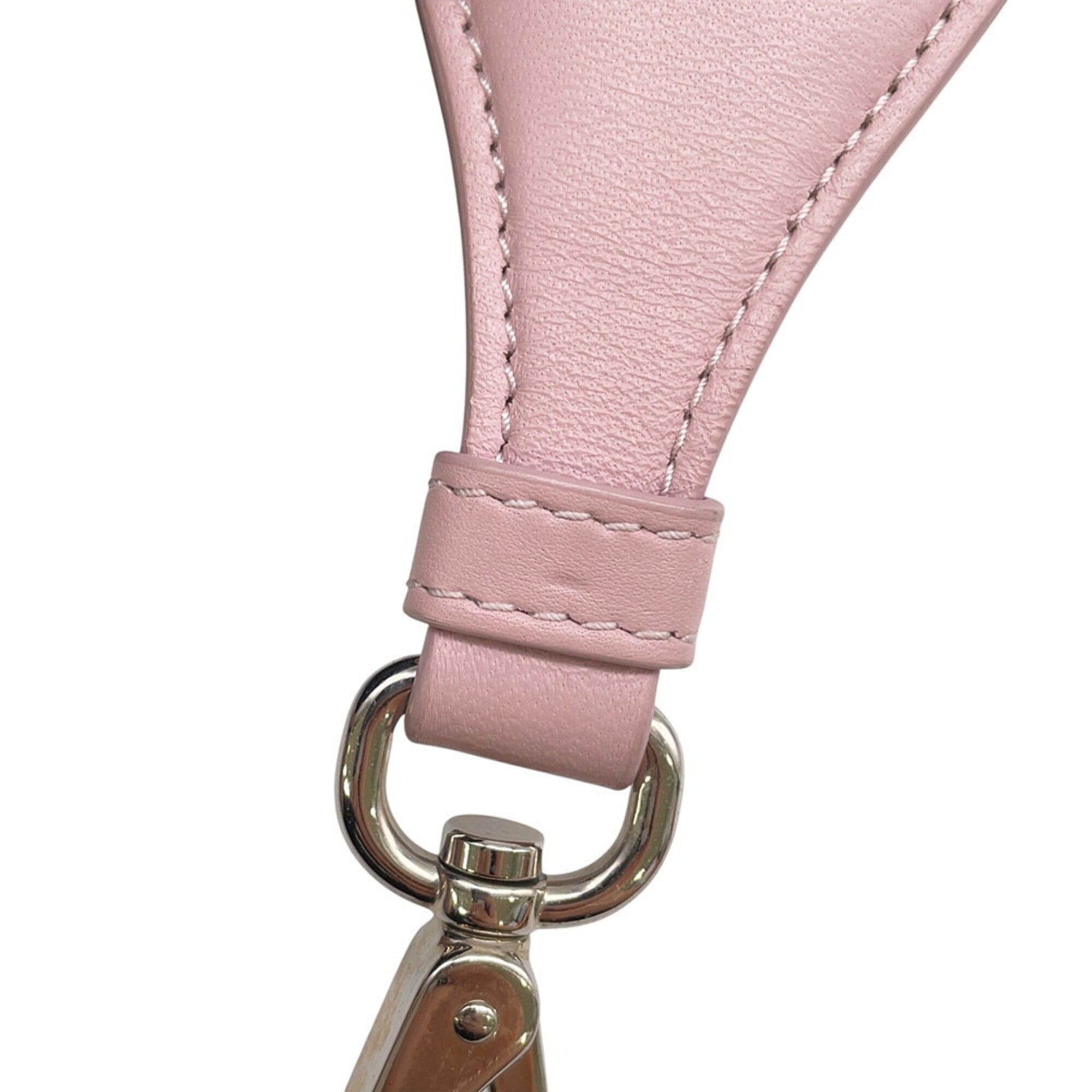 Prada Pink Leather Handbag Shoulder Bag (Pre-Owned)