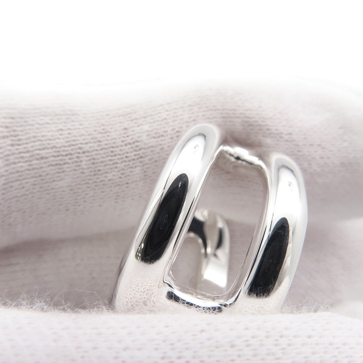 Hermes Silver 925 Band Ring (Pre-Owned)