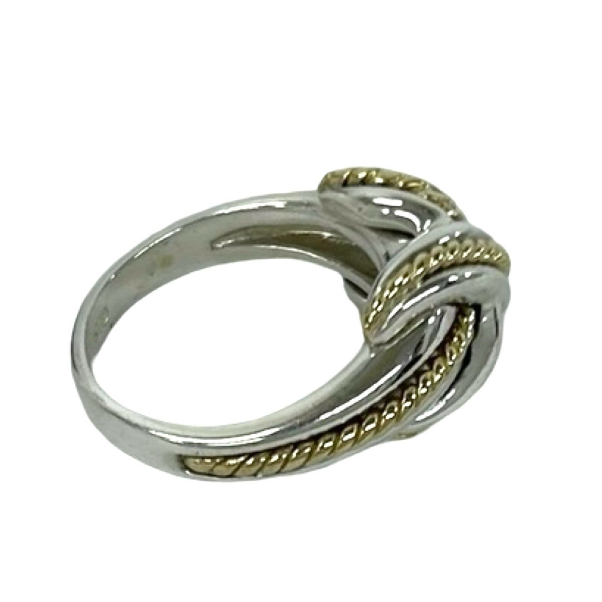 Tiffany Gold Silver Yellow Gold (18K) Silver 925 Band Ring (Pre-Owned)