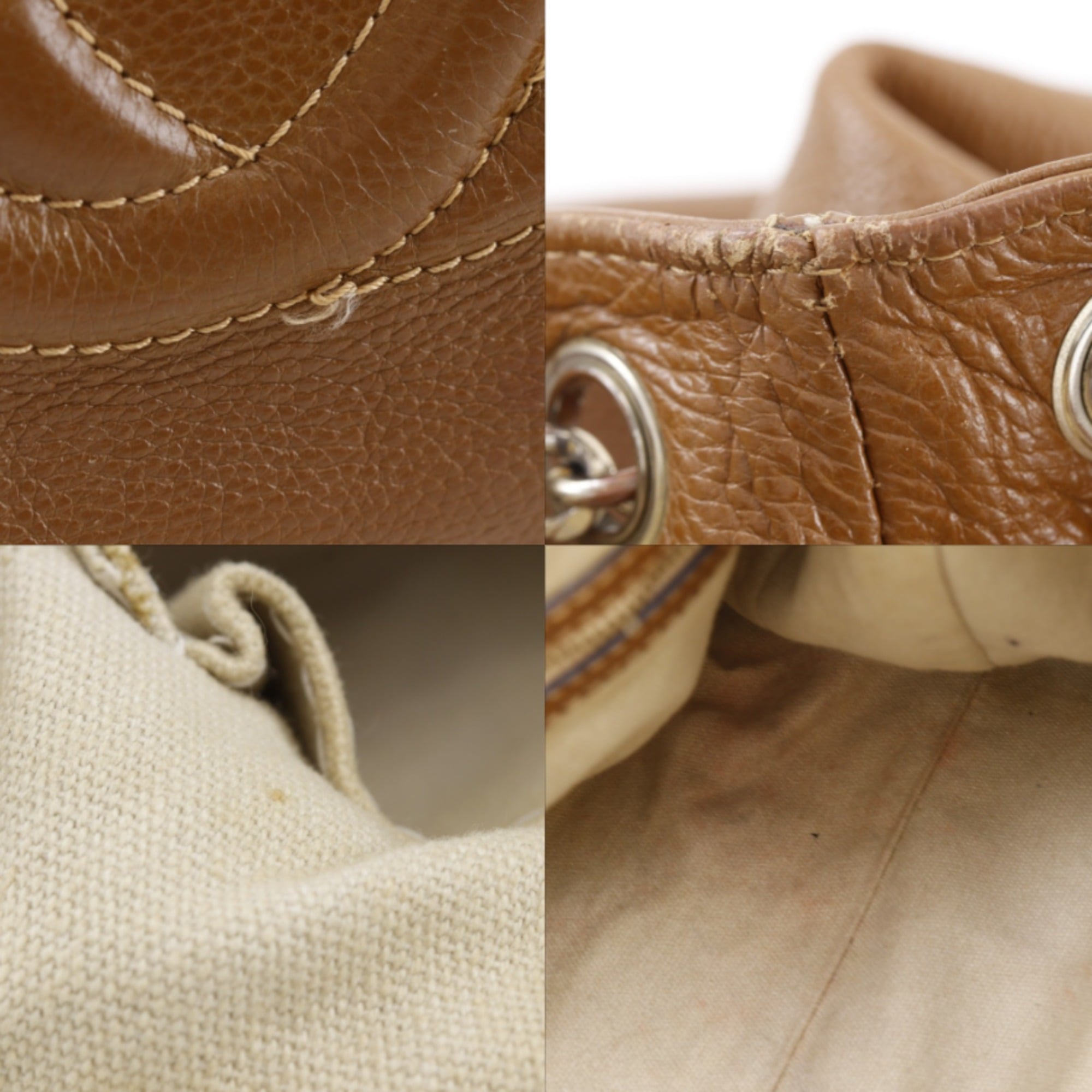 Gucci Brown Leather Tote Bag (Pre-Owned)