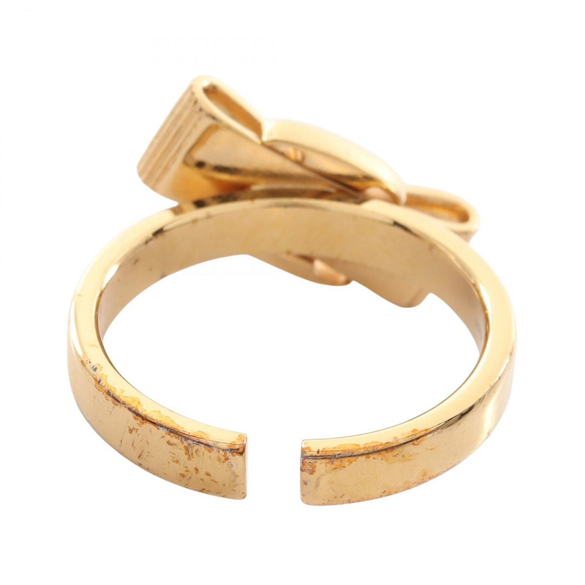 Salvatore Ferragamo Gold Gold Plating Band Ring (Pre-Owned)