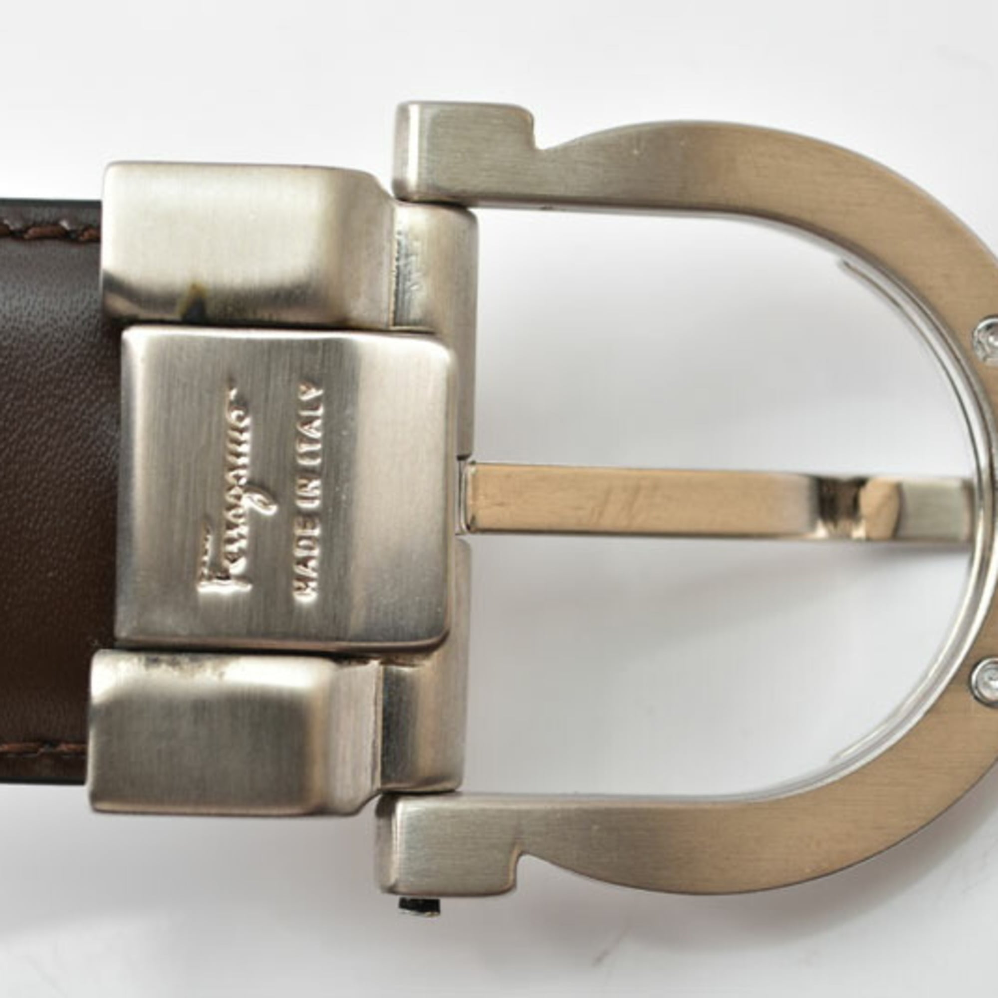 Salvatore Ferragamo Black Brown Standard Belt (Pre-Owned)
