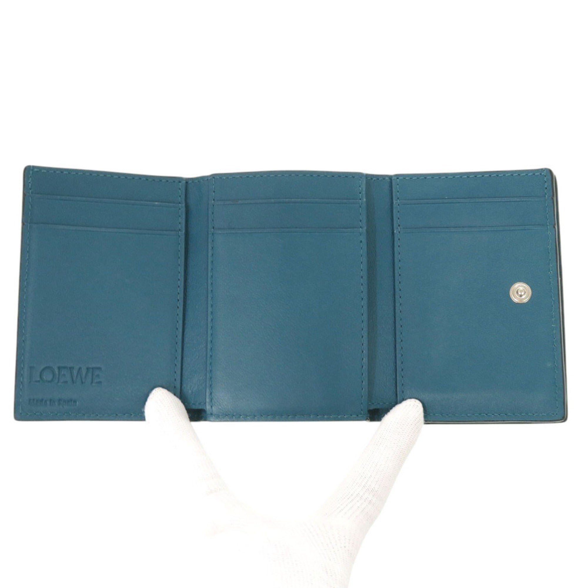 Loewe Blue Leather Wallet (Tri-Fold) (Pre-Owned)