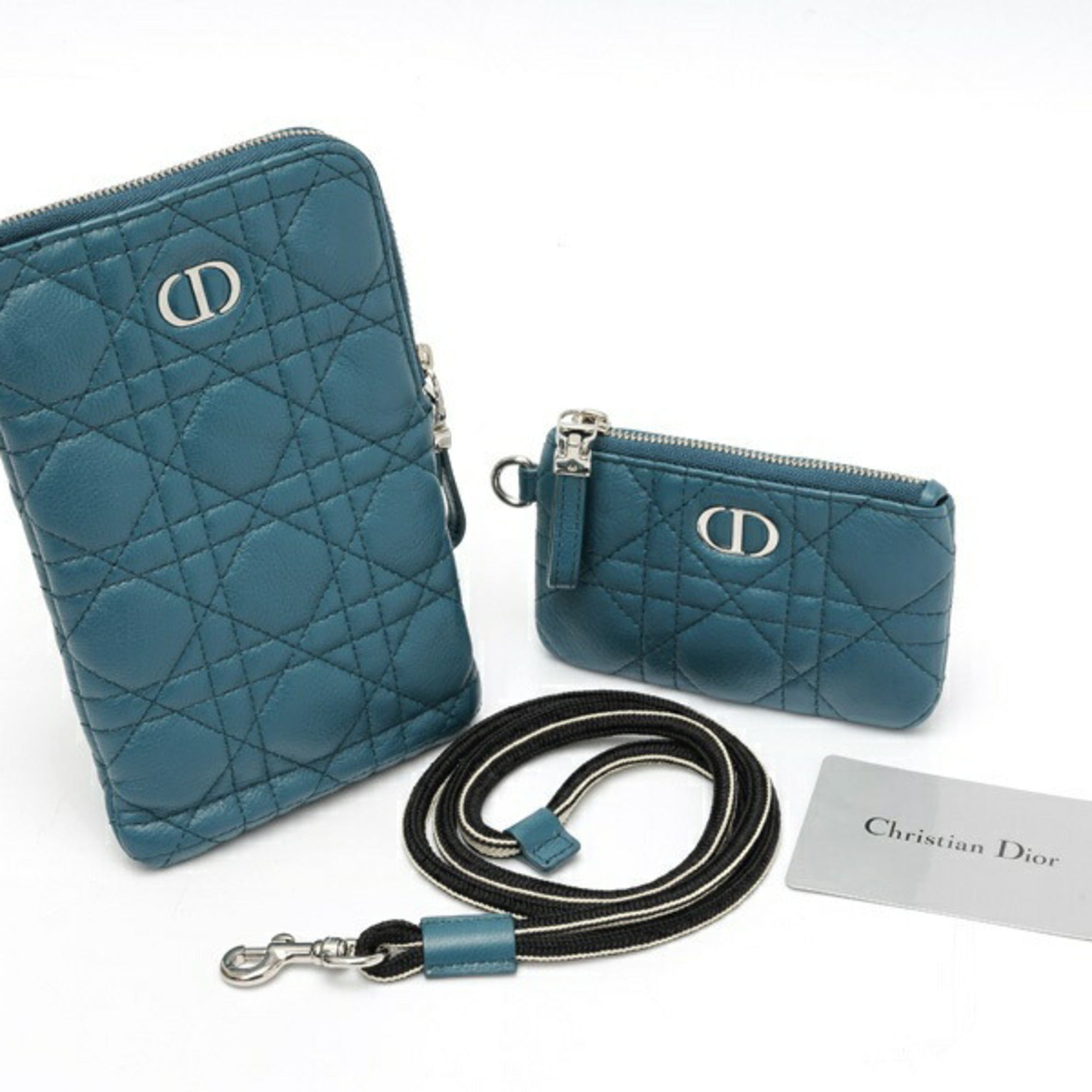 Christian Dior Blue Leather Shoulder Bag (Pre-Owned)