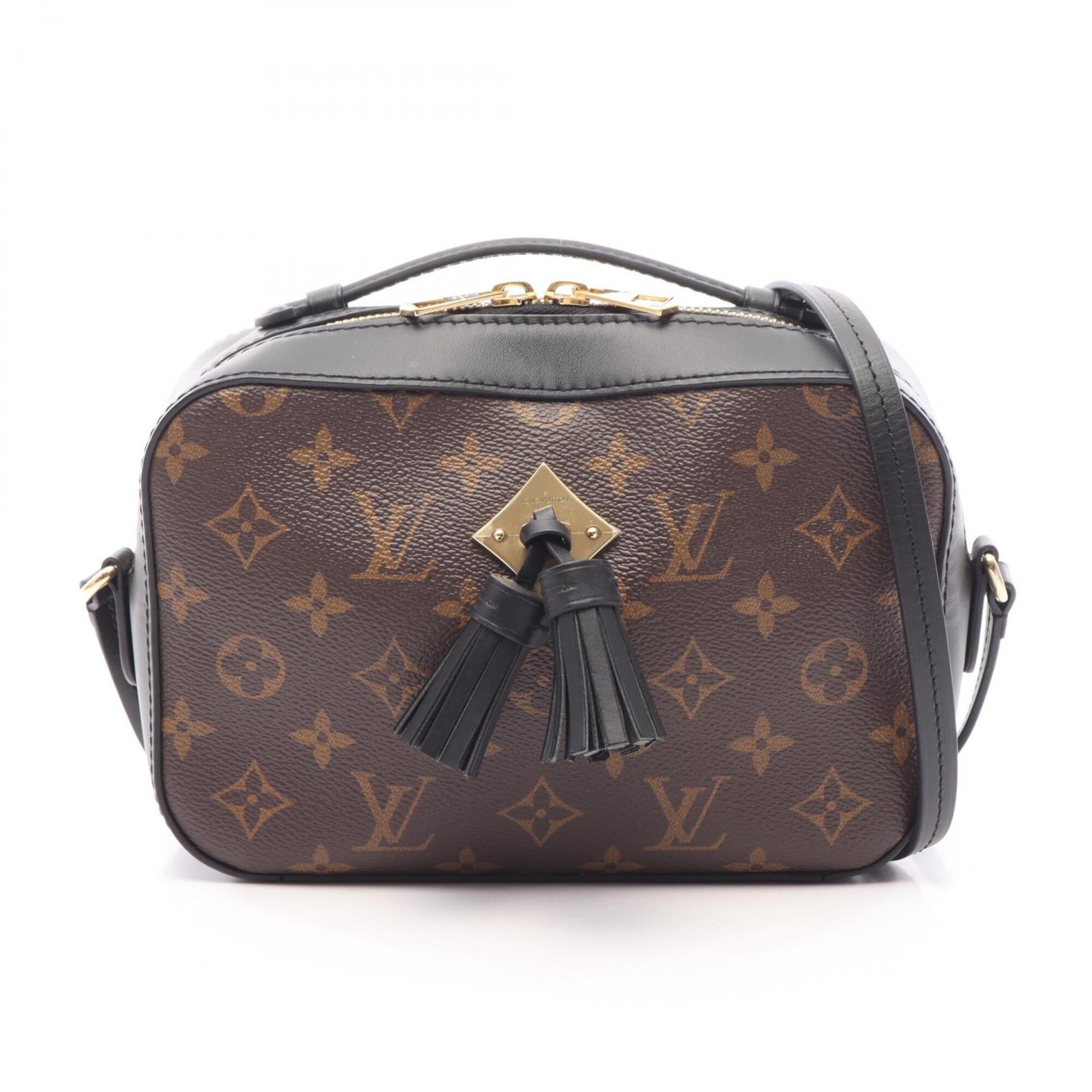 Louis Vuitton Black Brown Monogram Coated Canvas Handbag Shoulder Bag (Pre-Owned)