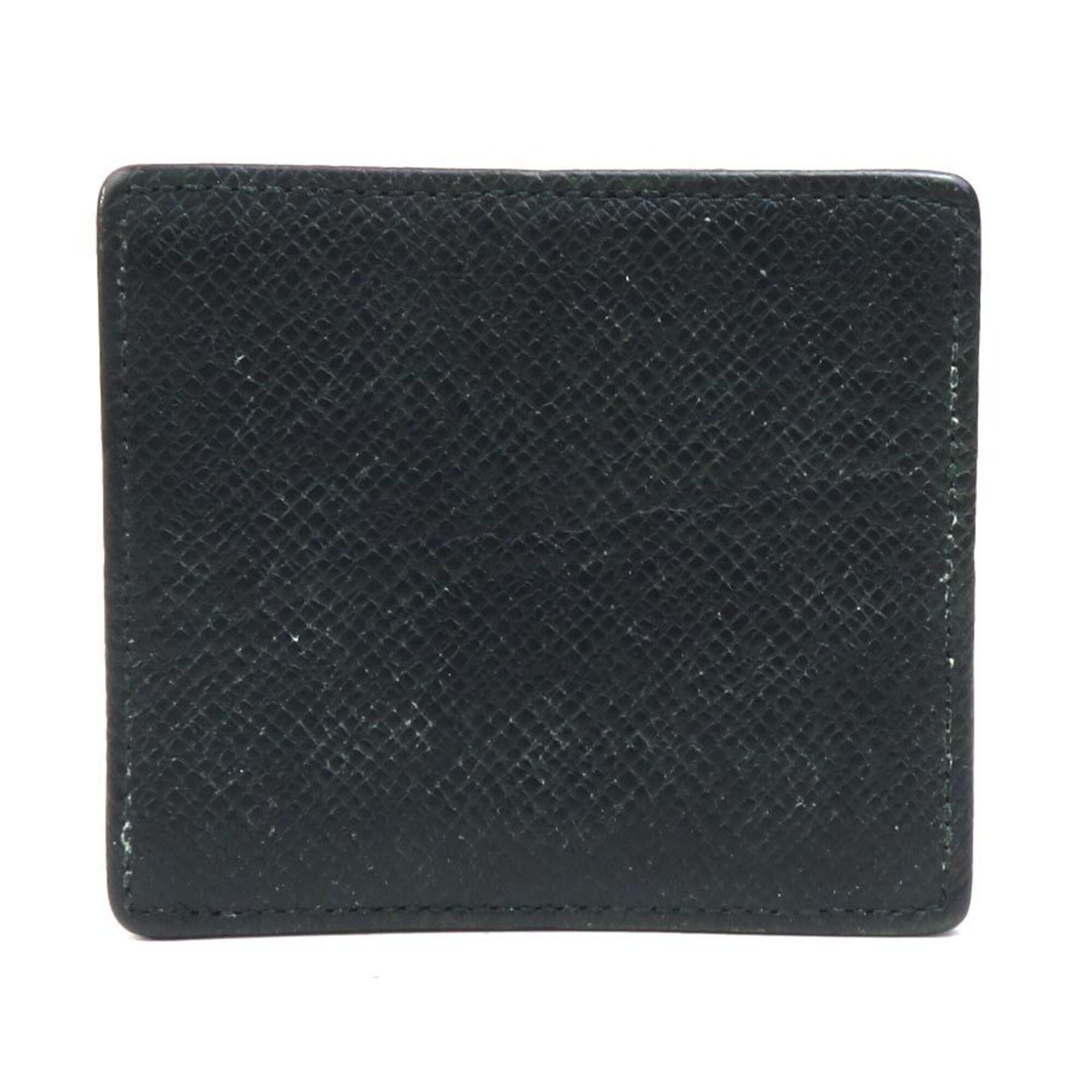 Louis Vuitton Dark Green Taiga Leather Coin Purse/Coin Case (Pre-Owned)