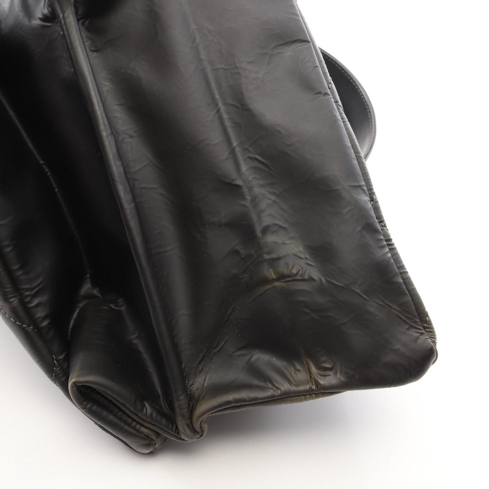 Chanel Black Leather Handbag Tote Bag (Pre-Owned)
