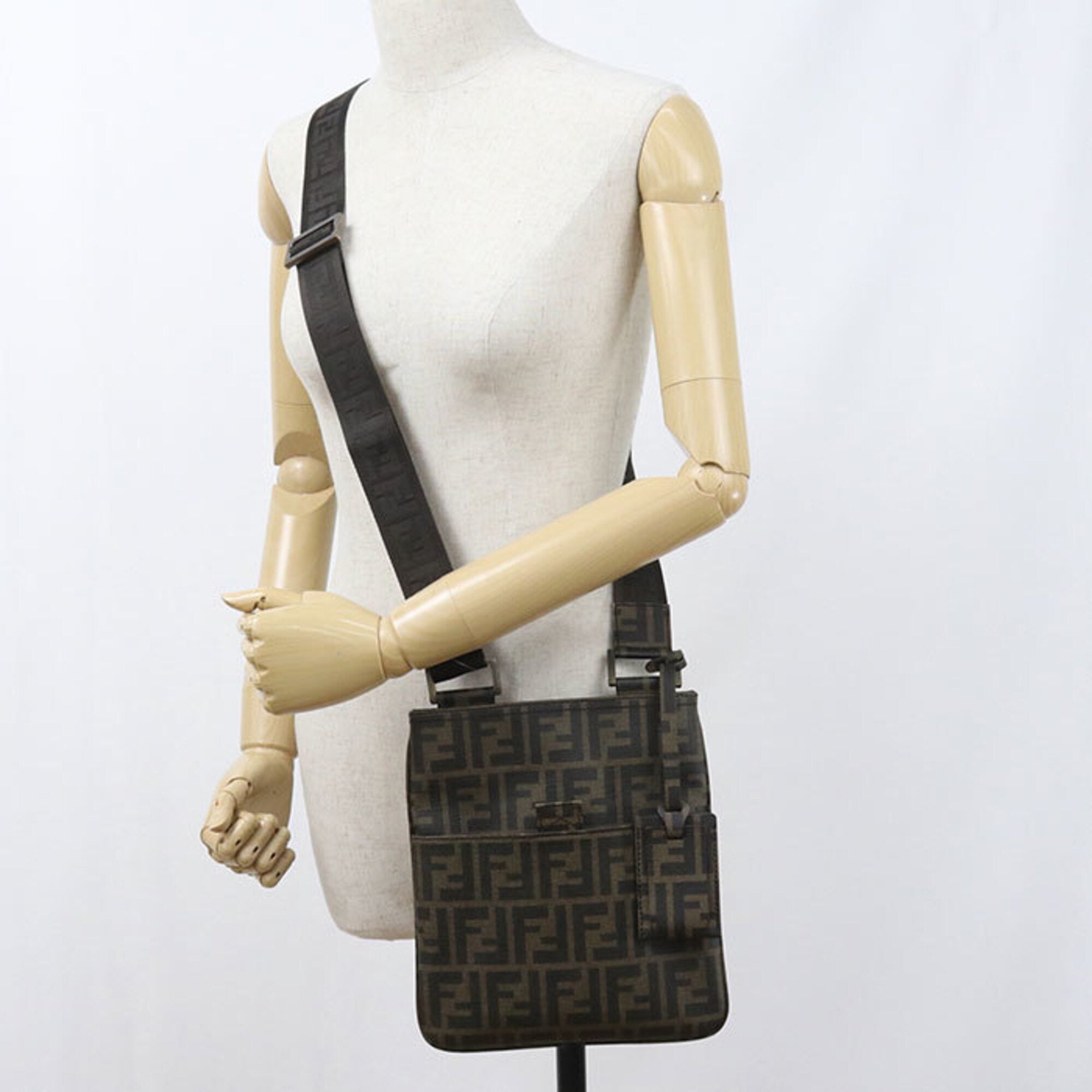 Fendi Brown Pvc Shoulder Bag (Pre-Owned)