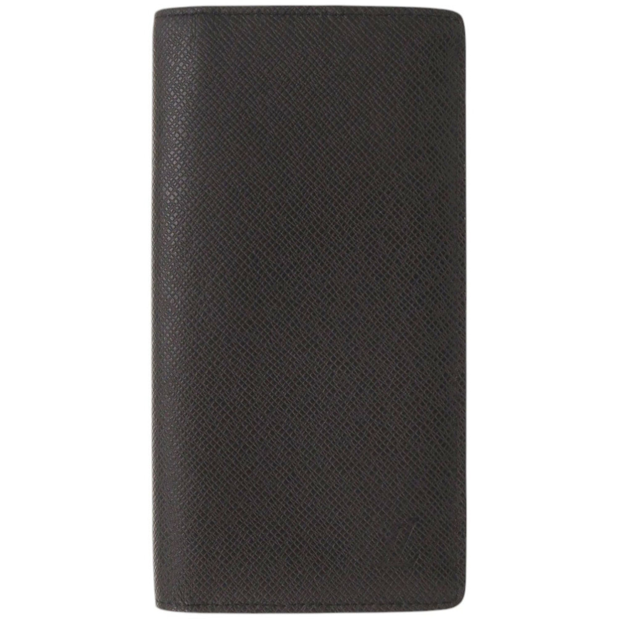 Louis Vuitton Black Taiga Leather Long Wallet (Bi-Fold) (Pre-Owned)