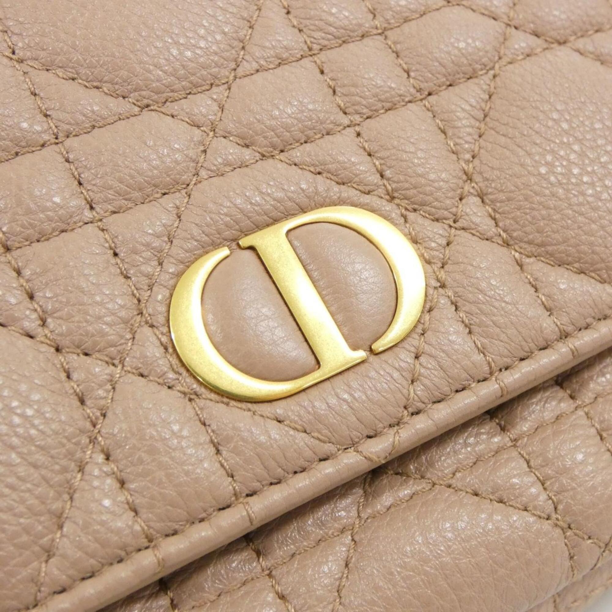 Christian Dior Pink Leather Handbag Pouch Shoulder Bag (Pre-Owned)