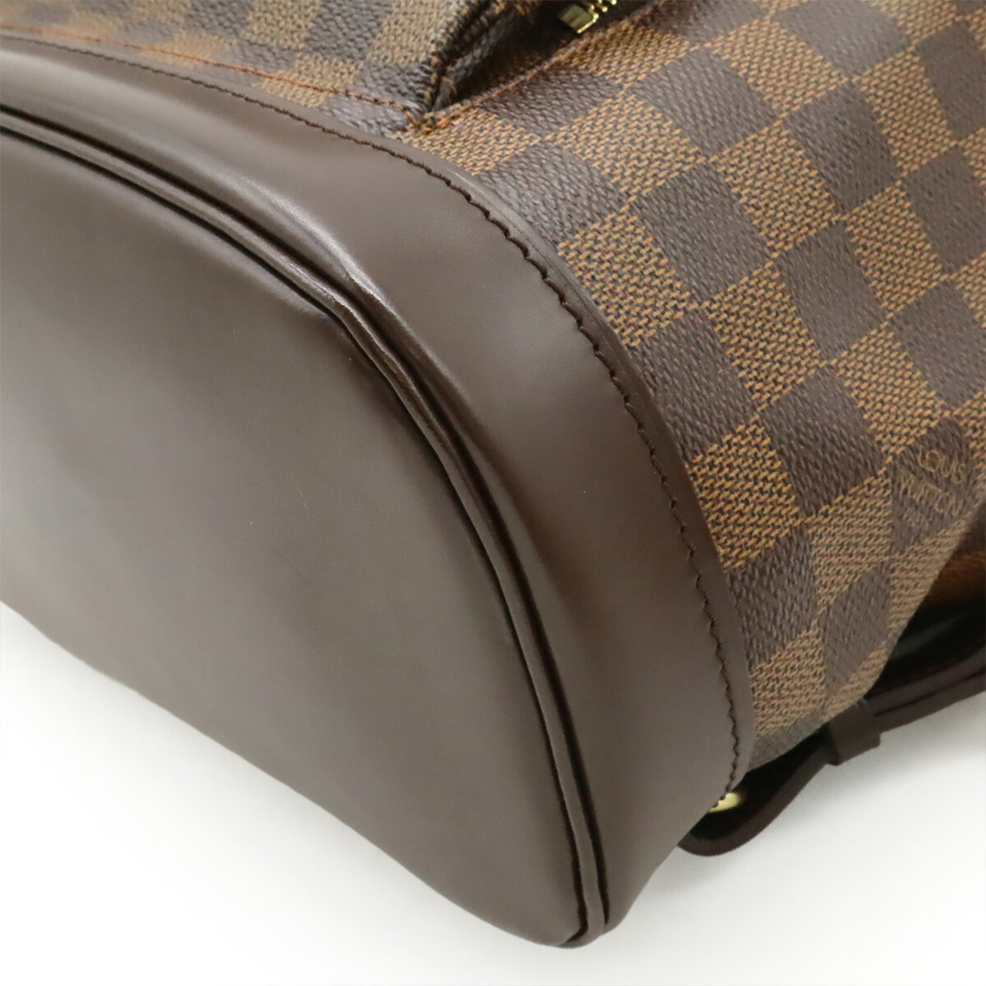 Louis Vuitton Brown Damier Canvas White Pvc Backpack Shoulder Bag (Pre-Owned)