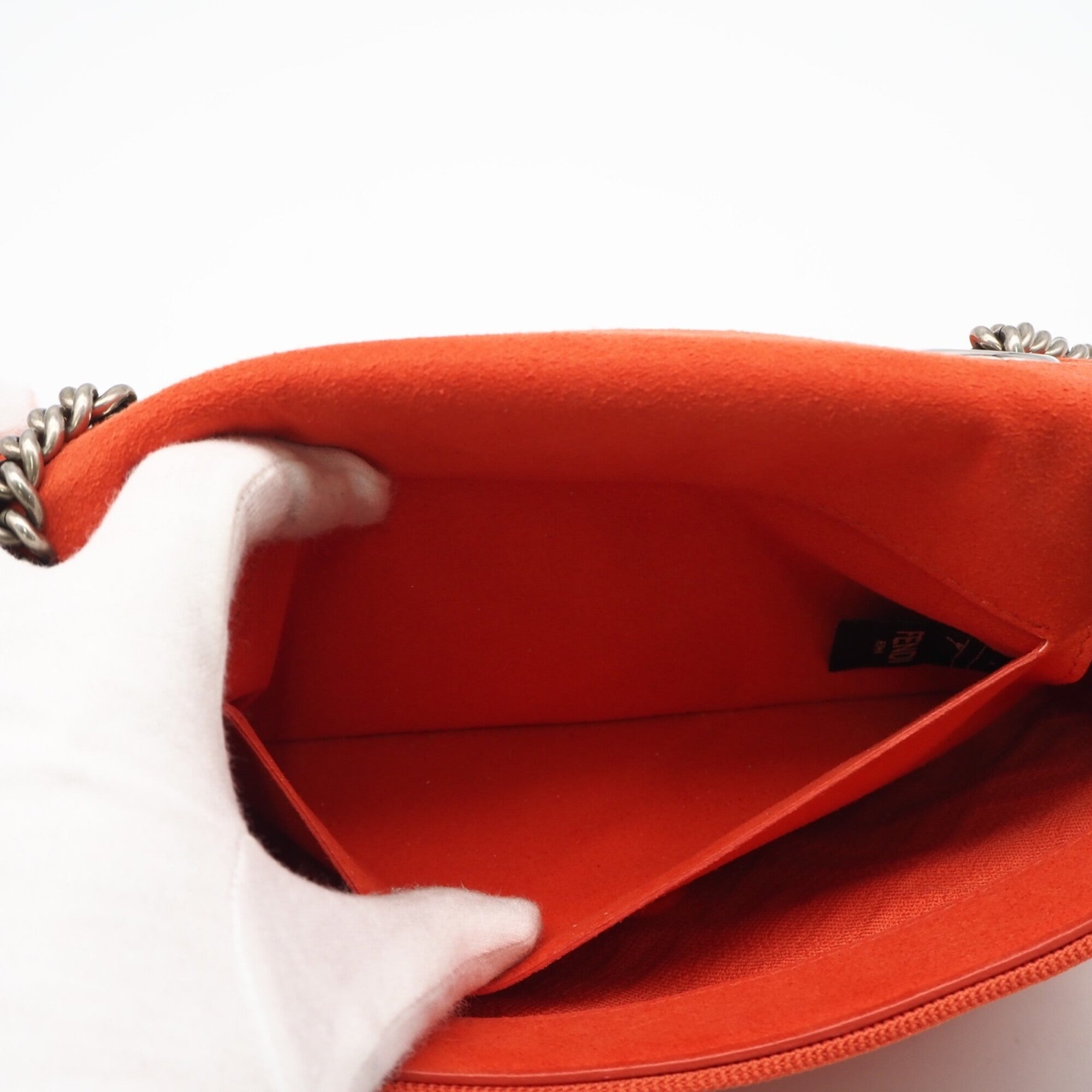 Fendi Orange Canvas Shoulder Bag (Pre-Owned)