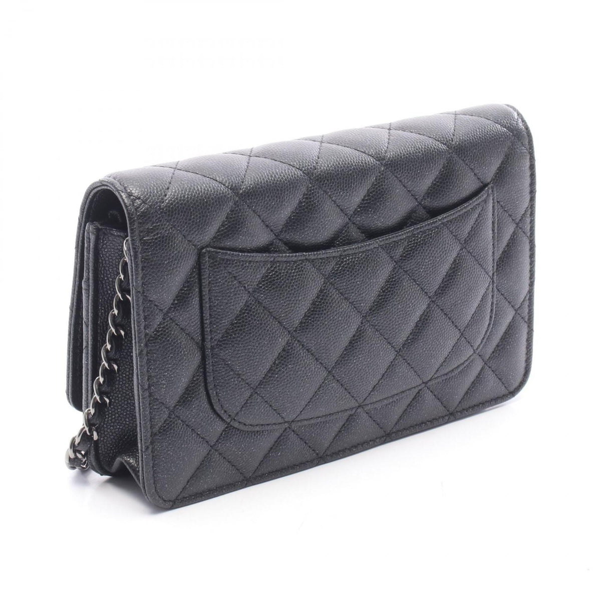 Chanel Black Grained Calfskin Handbag Shoulder Bag (Pre-Owned)