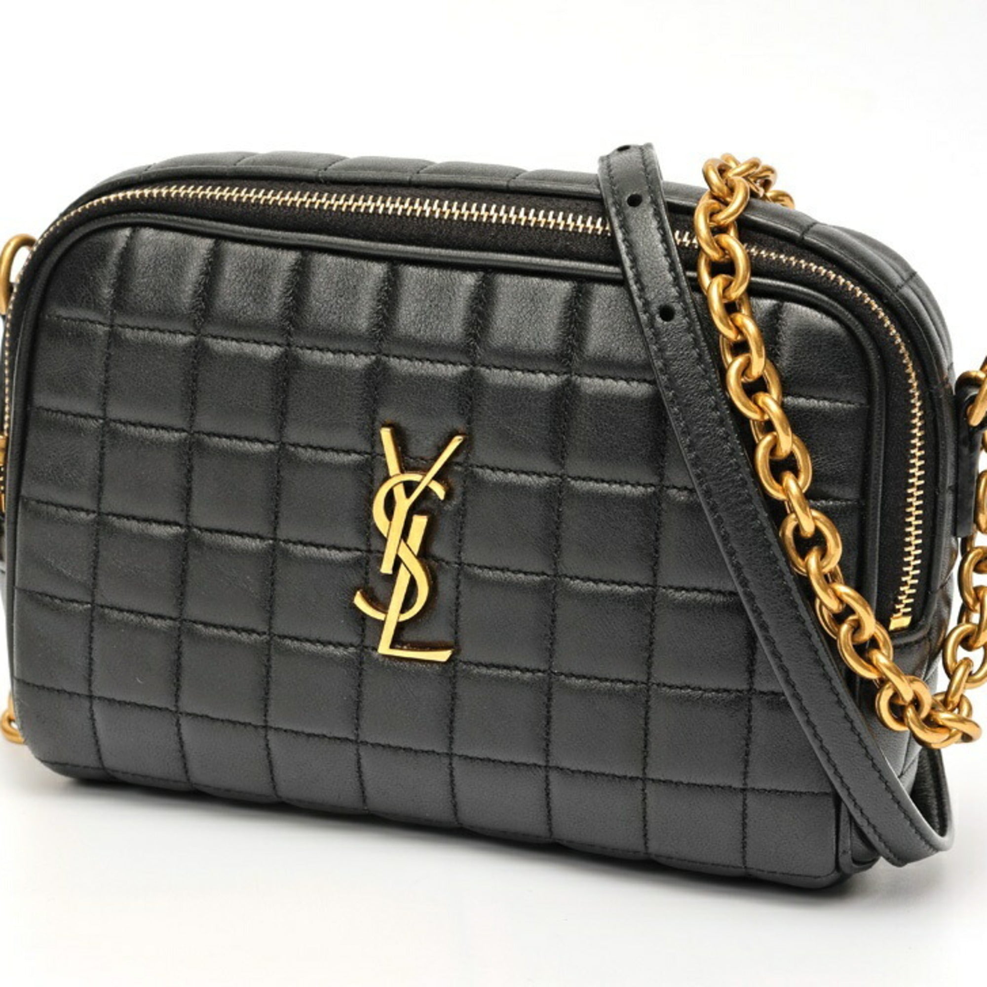 Saint Laurent Black Leather Shoulder Bag (Pre-Owned)