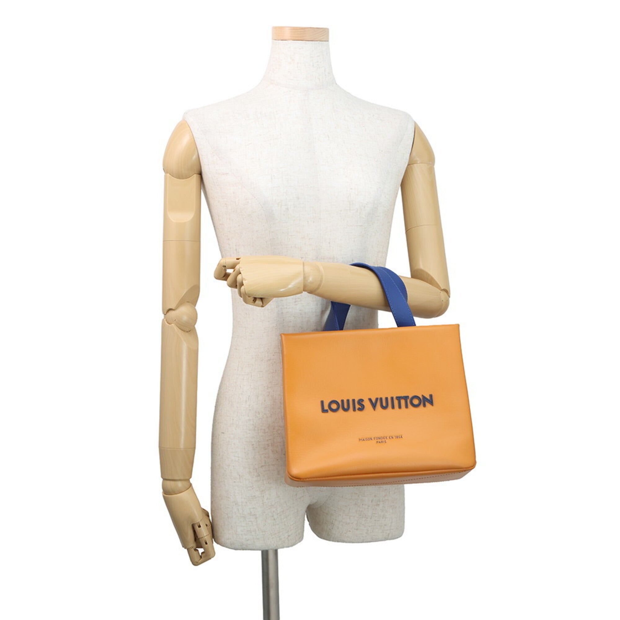 Louis Vuitton Saffron Leather Handbag Tote Bag (Pre-Owned)