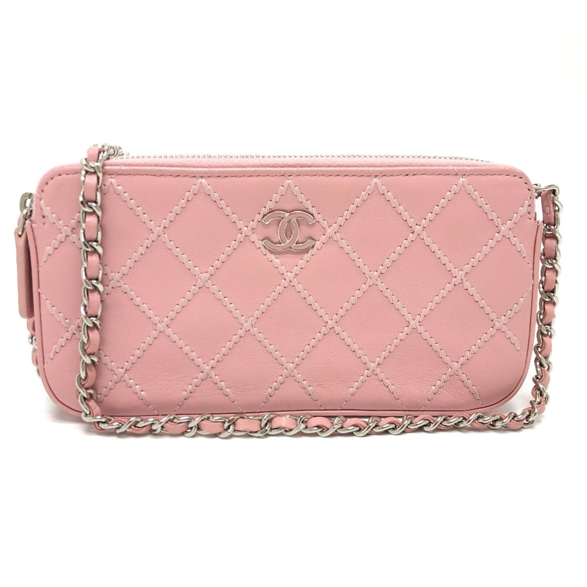 Chanel Pink Leather Shoulder Bag (Pre-Owned)