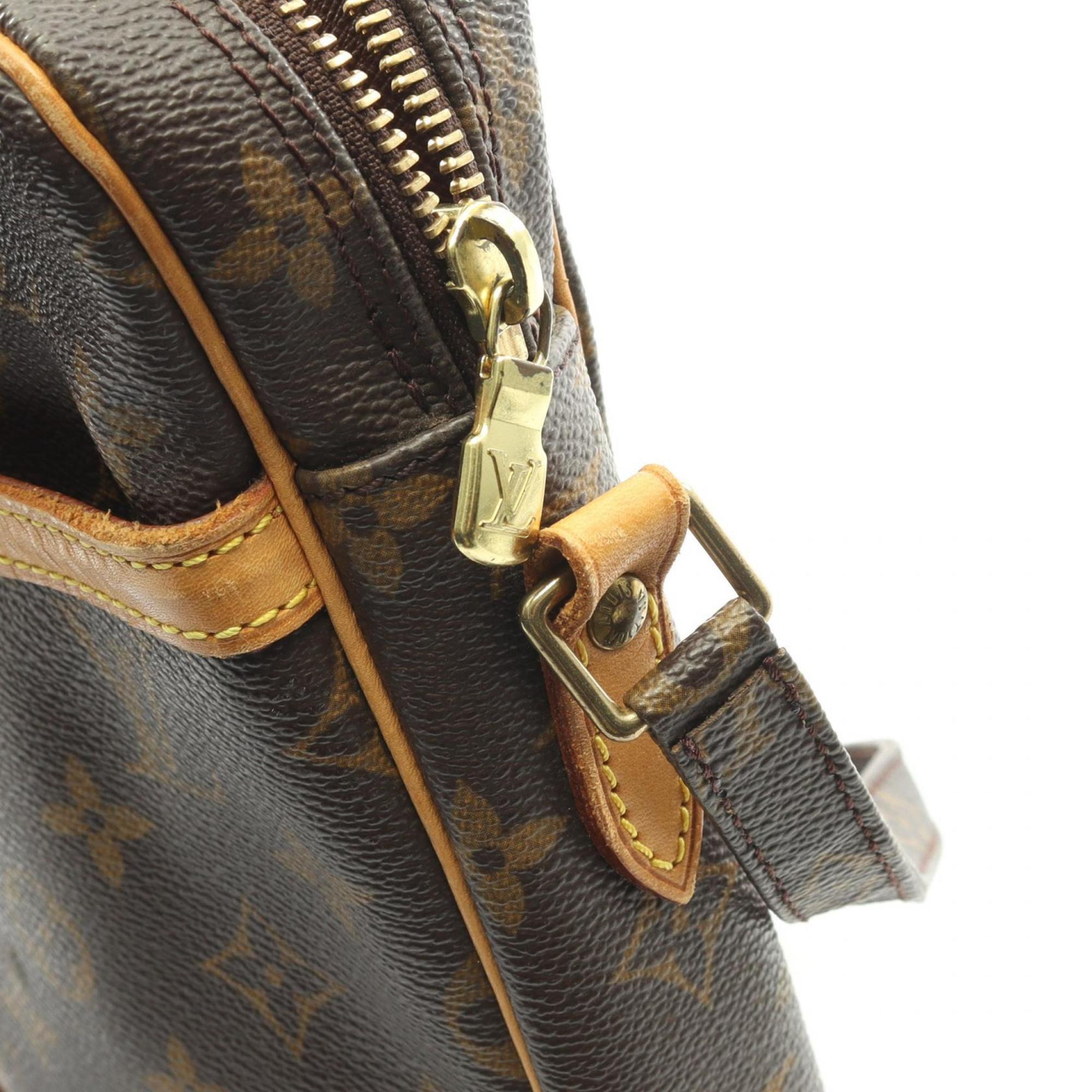 Louis Vuitton Brown Monogram Coated Canvas Leather Shoulder Bag (Pre-Owned)